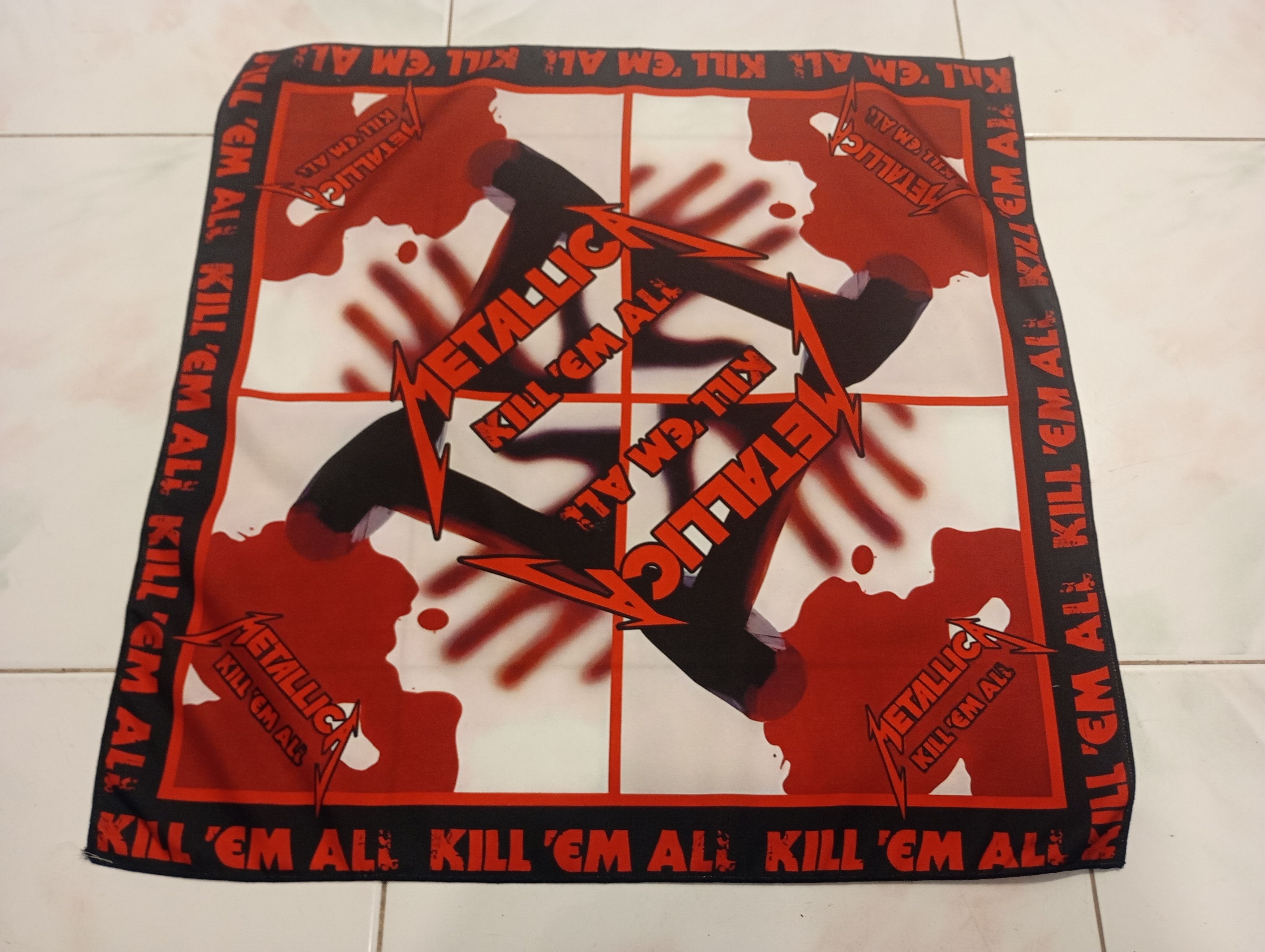Band Tees Skulls Bandana Handkerchief Metallica Size ONE SIZE - 1 Thumbnail