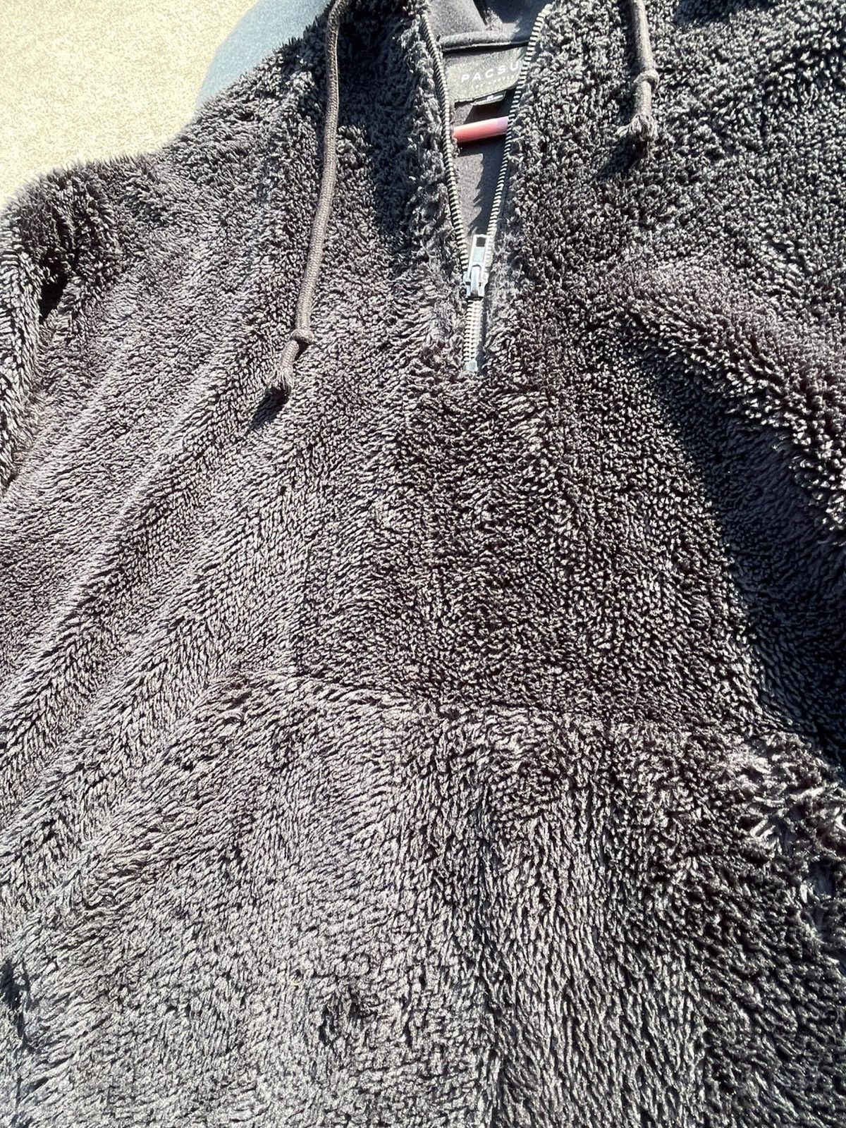 Pacsun Pacsun Black Fur Hoodie Quarterzip Size US M / EU 48-50 / 2 - 4 Thumbnail