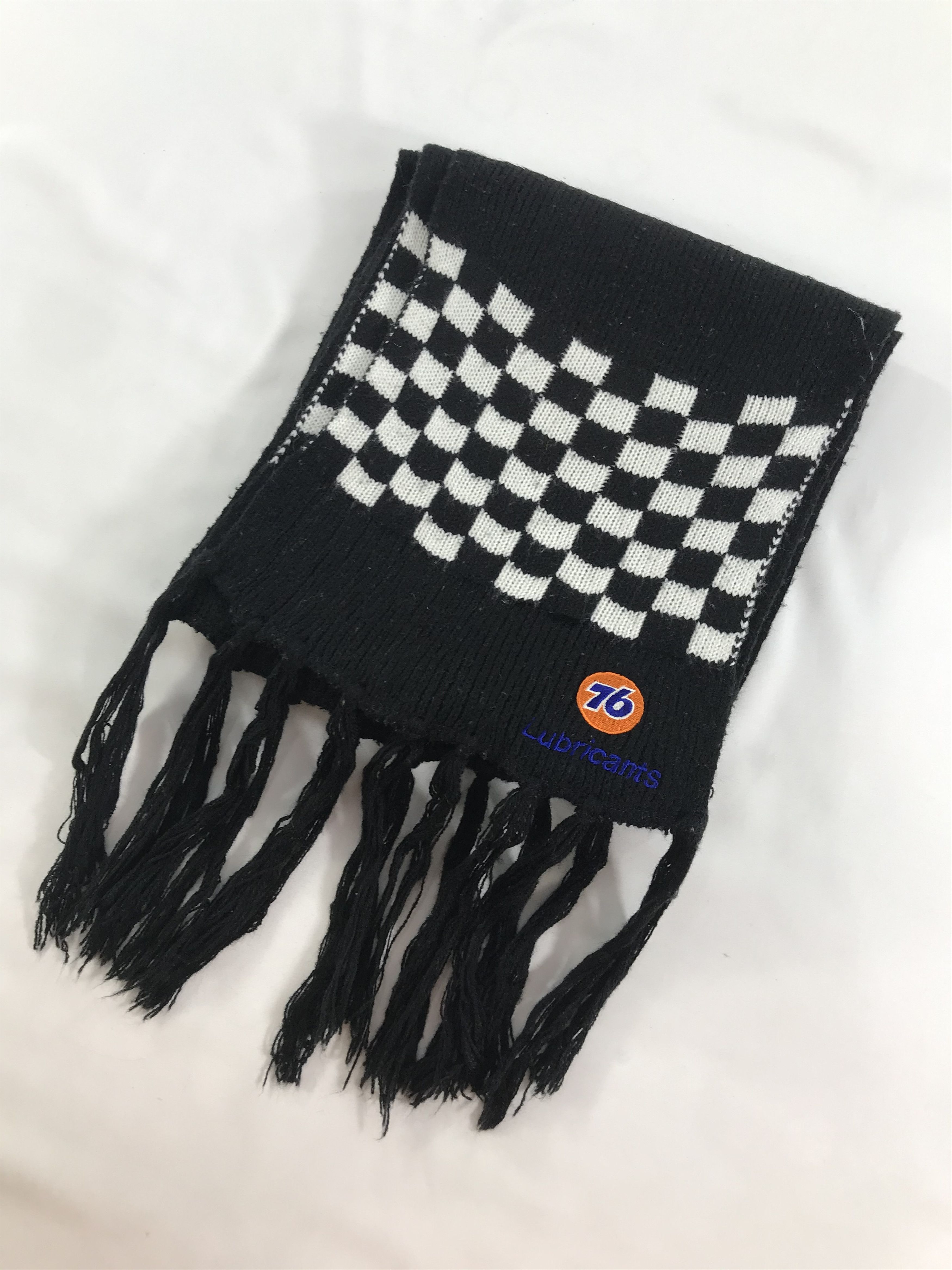 Vintage 76 Lubricants Checkered Scarf Muffler V158 Size ONE SIZE - 3 Thumbnail