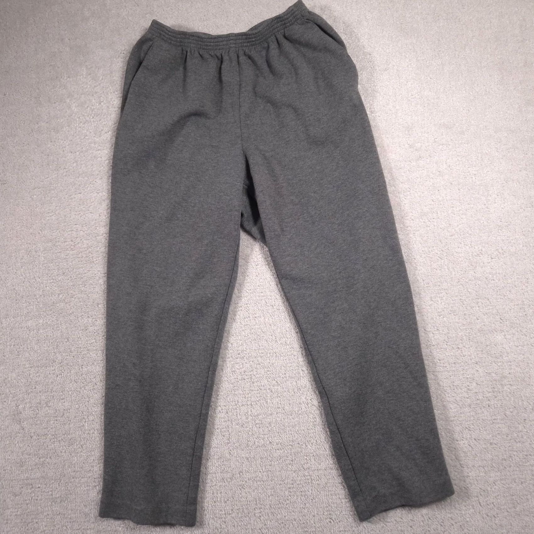 Vintage Alfred Dunner Sweatpants Womens 12 Gray Knit Elastic Waist Pockets Straight Leg Regular Inseam 25.5 in Mens Womens Girls? Size 34" / US 12 / IT 48 - 3 Thumbnail
