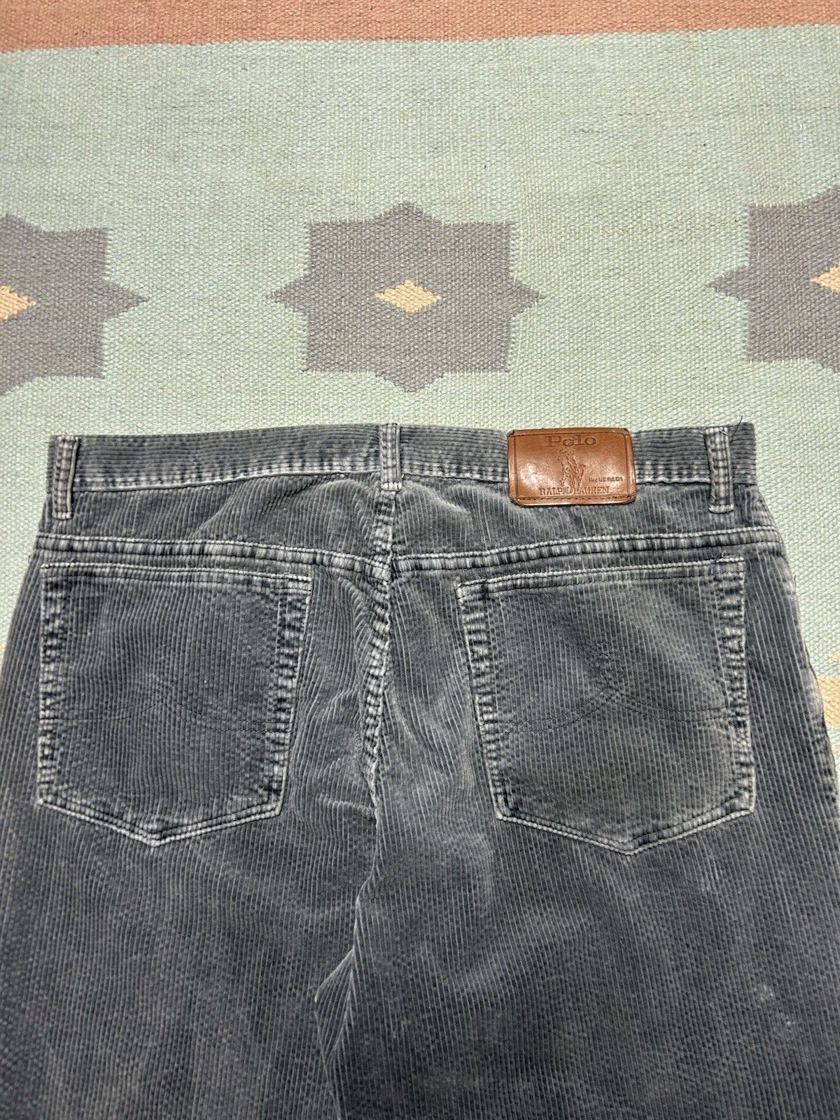 Vintage Vtg polo Ralph Lauren corduroy pants straight baggy 36x30 Size US 36 / EU 52 - 3 Thumbnail