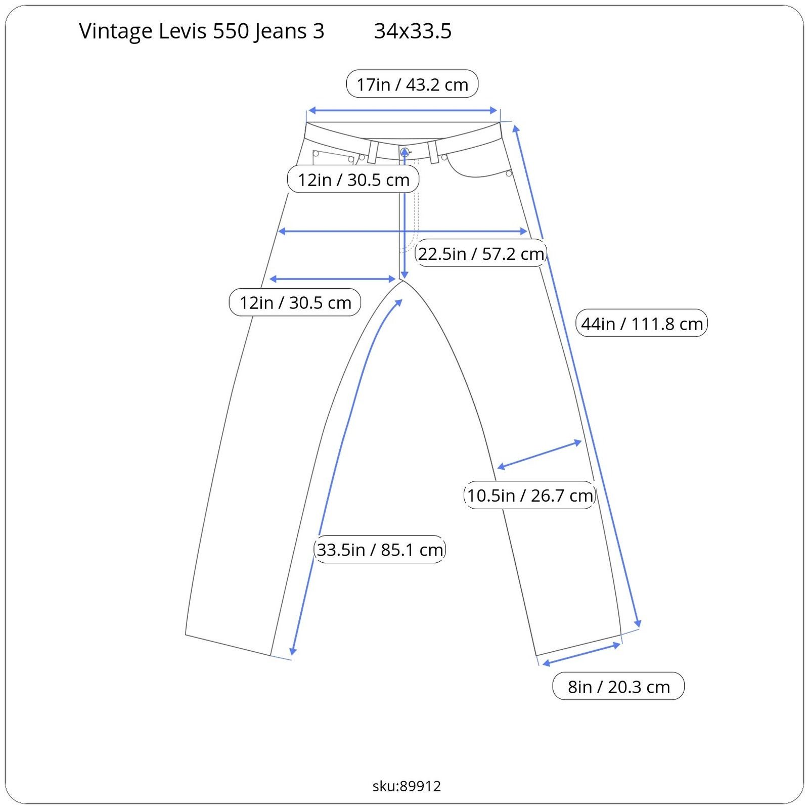 Levi's Y2K Levi's 550 Faded Thrashed Skater Jeans 34x33.5 Size US 34 / EU 50 - 2 Thumbnail