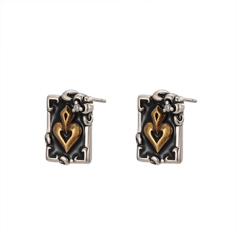 Jewelry Poker Future Earrings One Pairs Chrome Jewelry Size ONE SIZE - 6 Thumbnail