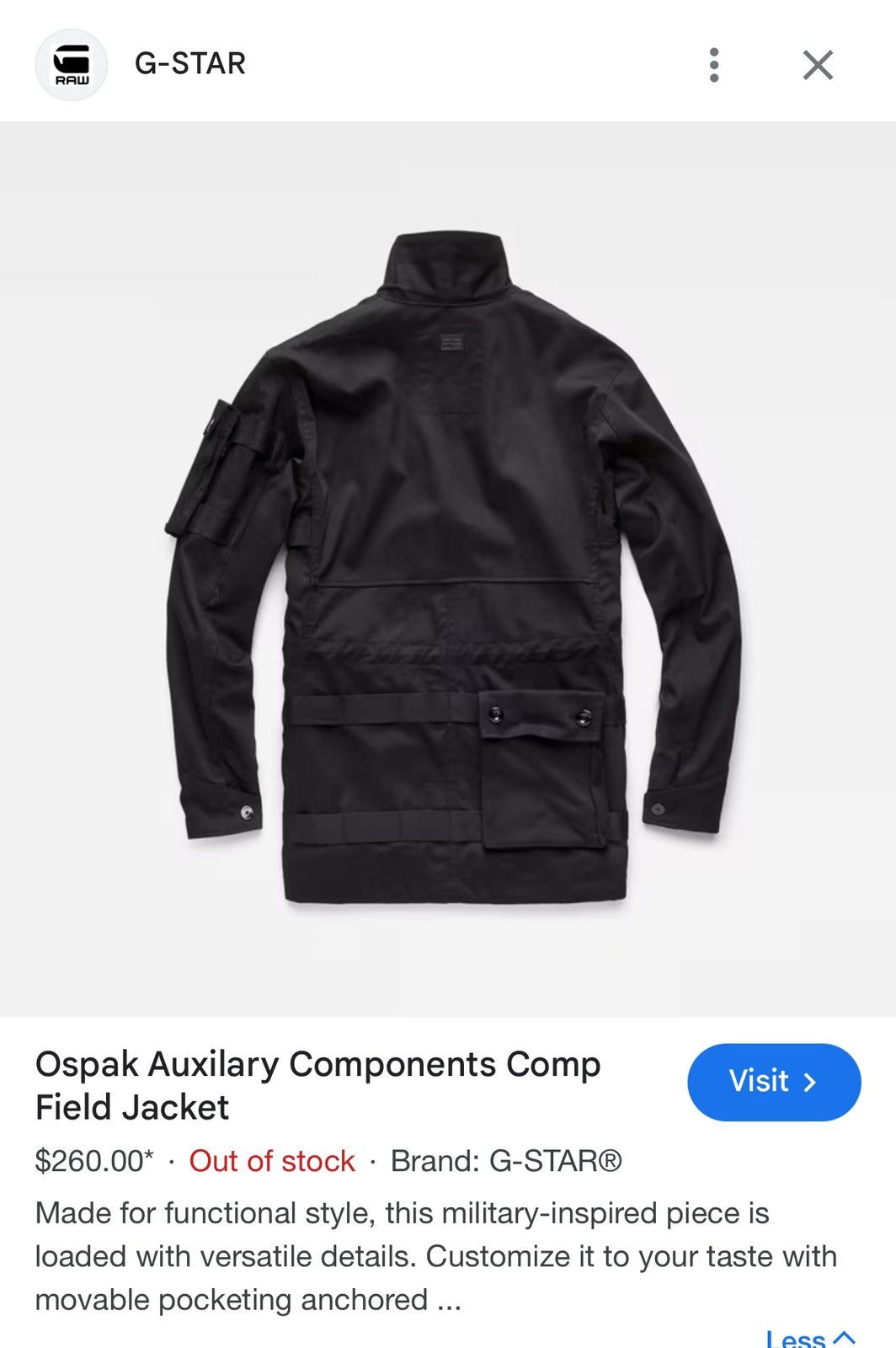 G-Star G-STAR RAW MILITARY UNDERCOVER JACKET Size US XL / EU 56 / 4 - 16 Thumbnail