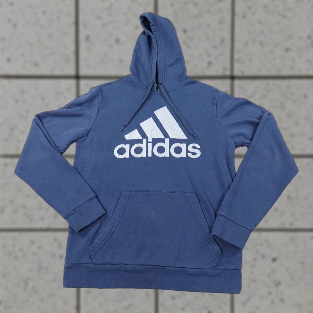 Adidas Adidas Hoodie Mens S Blue Logo Golf Pullover Sweatshirt Sweater Athletic Active Size US S / EU 44-46 / 1 - 1 Thumbnail