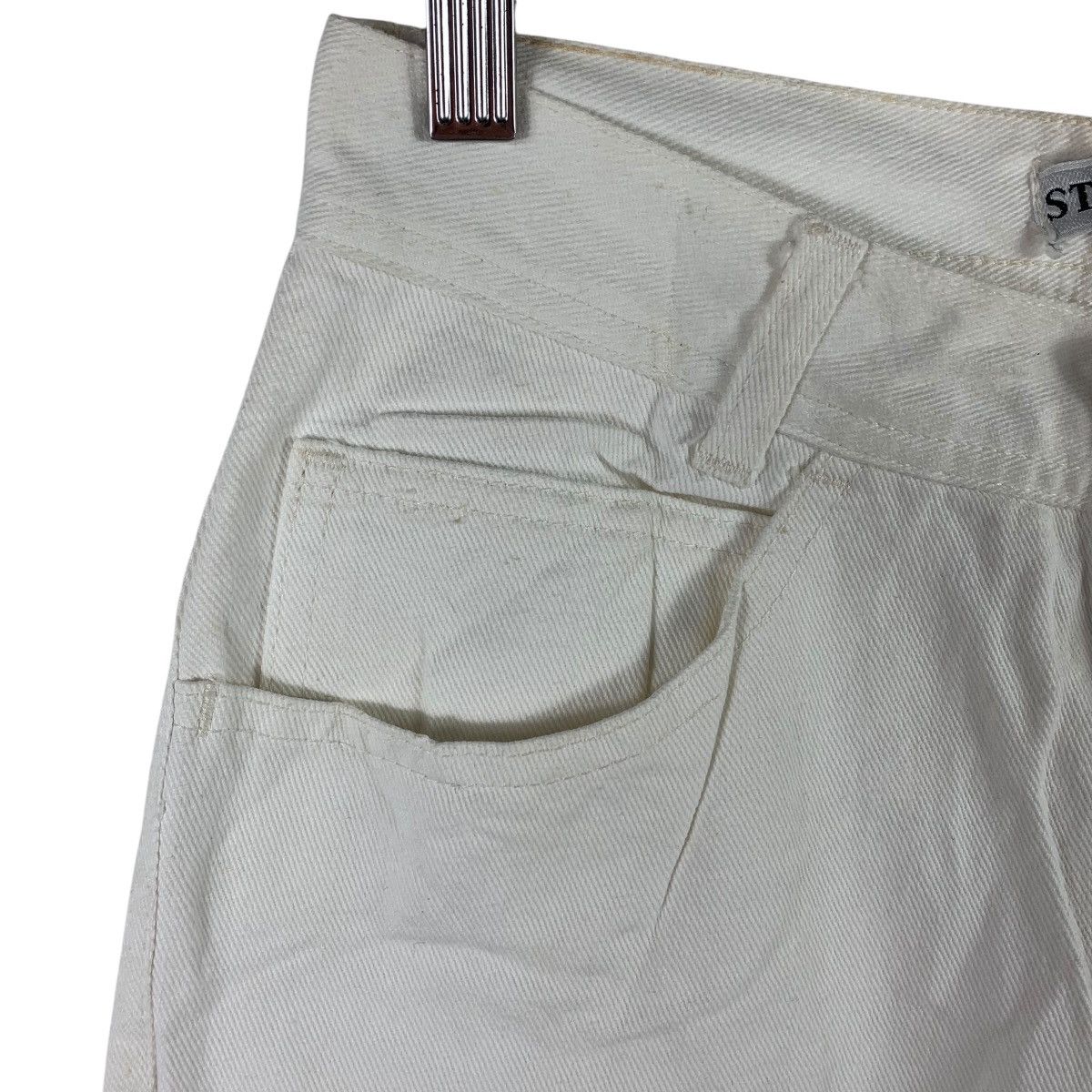 Stone Island × Vintage Vintage STONE ISLAND patches white jeans Size 27" / US 4 / IT 40 - 6 Thumbnail