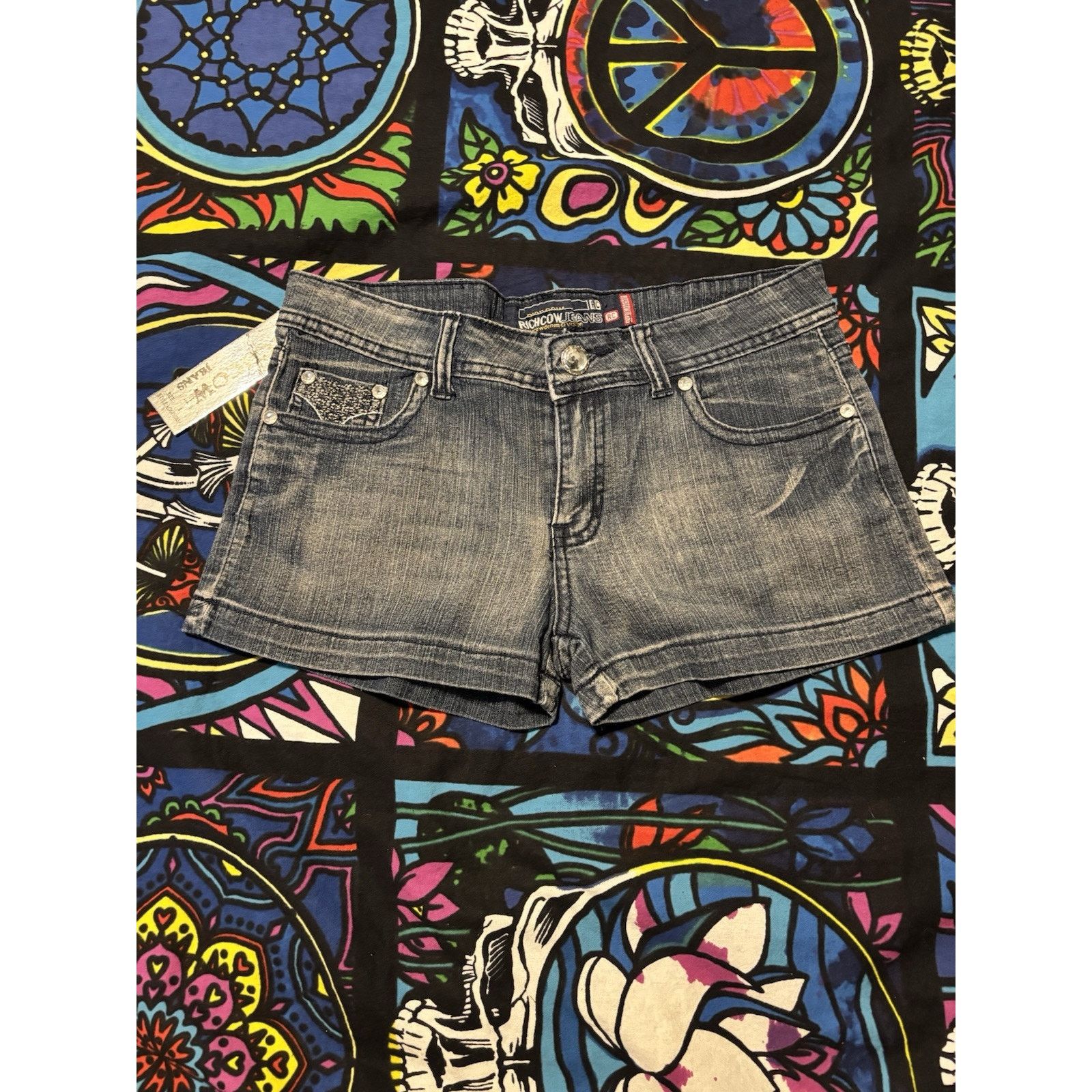 Vintage ladies shorts rich cow jeans 9 Mariah Brittney 2000s Y2k Size 32" / US 10 / IT 46 - 4 Thumbnail