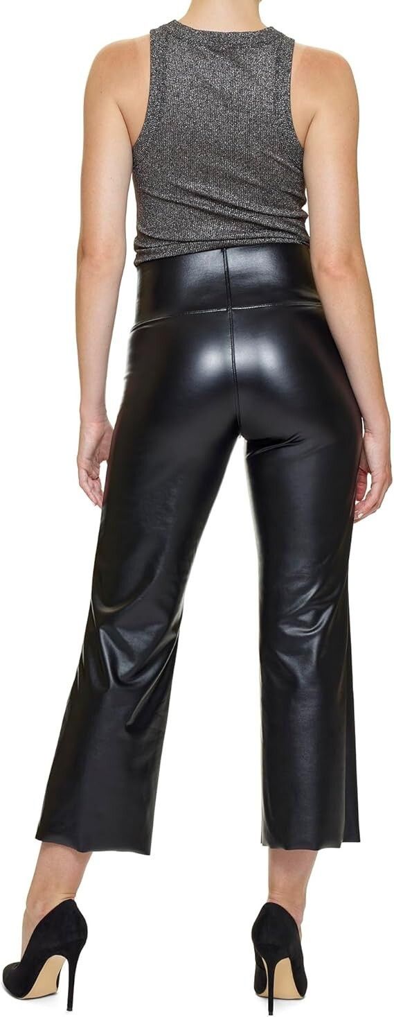 Other HUE U23634 Faux Leather Flare Leggings Black ( S ) Size 24" / US 00 / IT 34 - 2 Thumbnail