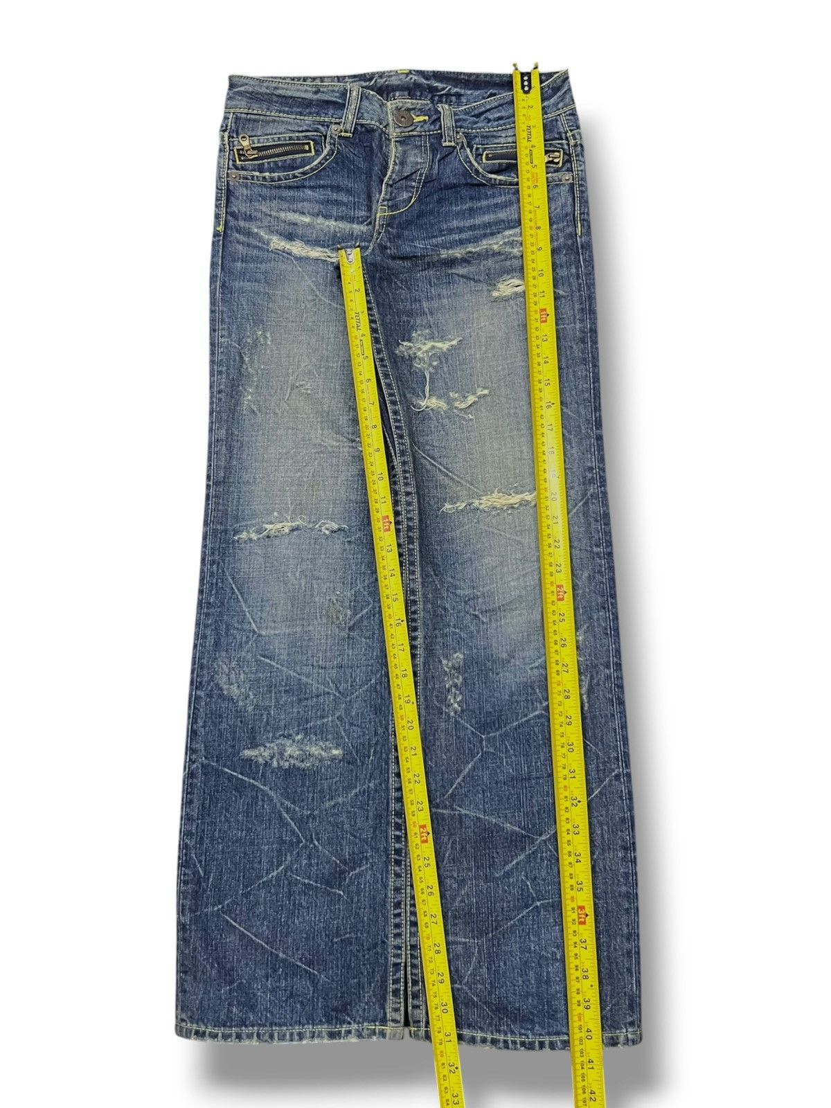 Japanese Brand Vintage 00s CocoLulu Co&Lu Japan - Faded Thunder Wash Size 31" - 14 Thumbnail