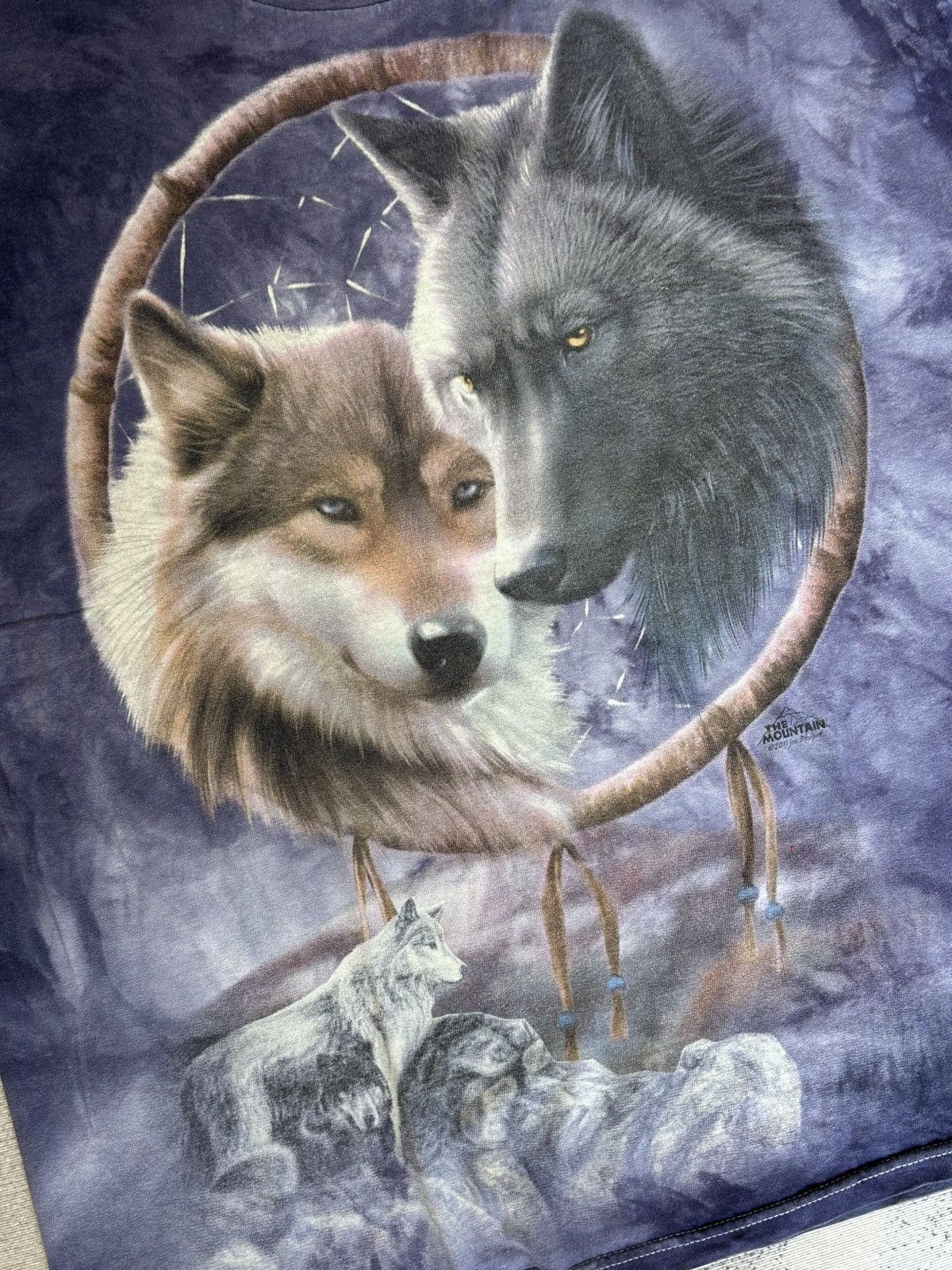 The Mountain 2000s Vintage The Mountain Wolf Art T-Shirts Size US XL / EU 56 / 4 - 4 Thumbnail