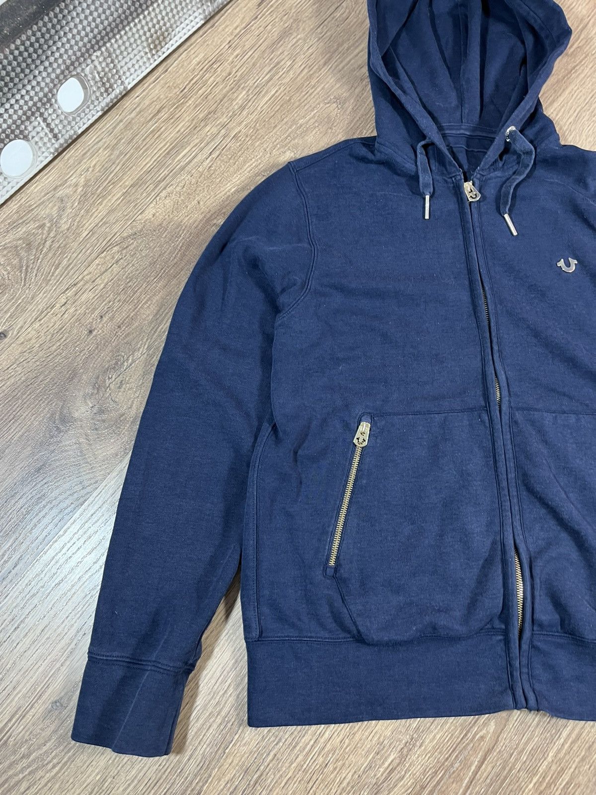 True Religion Vintage True Religion Zip Hoodie L XL Gold Logo Size US XL / EU 56 / 4 - 2 Thumbnail