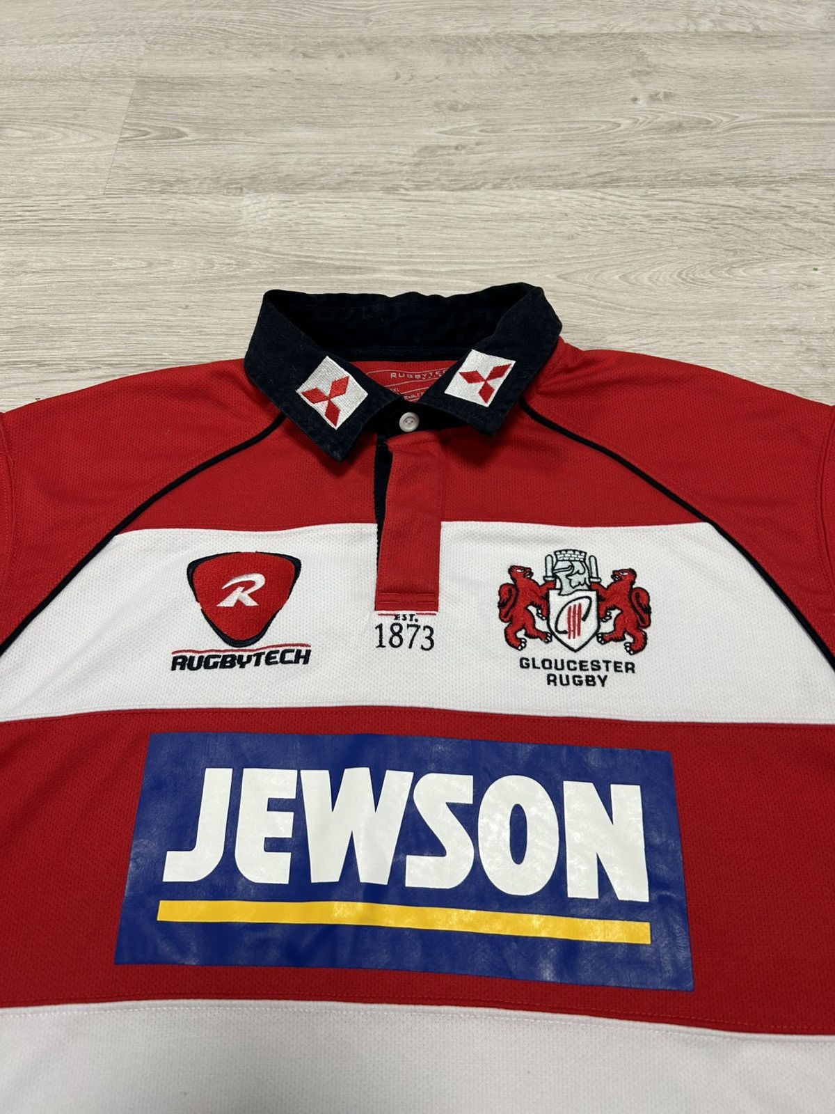 Vintage Gloucester Rugby Home Shirt 2009/2010 - Rugbytech XXL Size US XXL / EU 58 / 5 - 2 Thumbnail