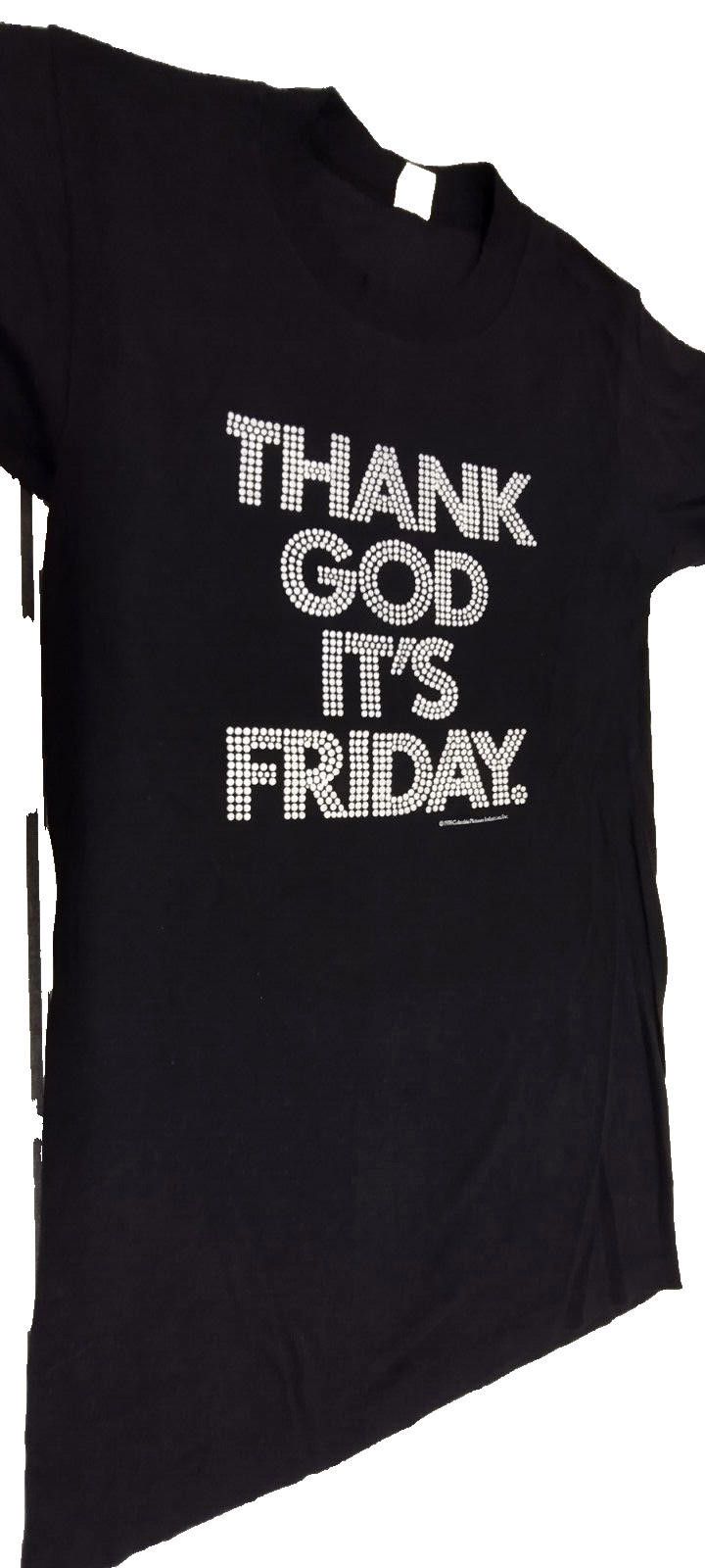 Other 70s T-Shirt Motown THANK GOD IT'S FRIDAY Casablanca KCBQ Size US XS / EU 42 / 0 - 1 Thumbnail