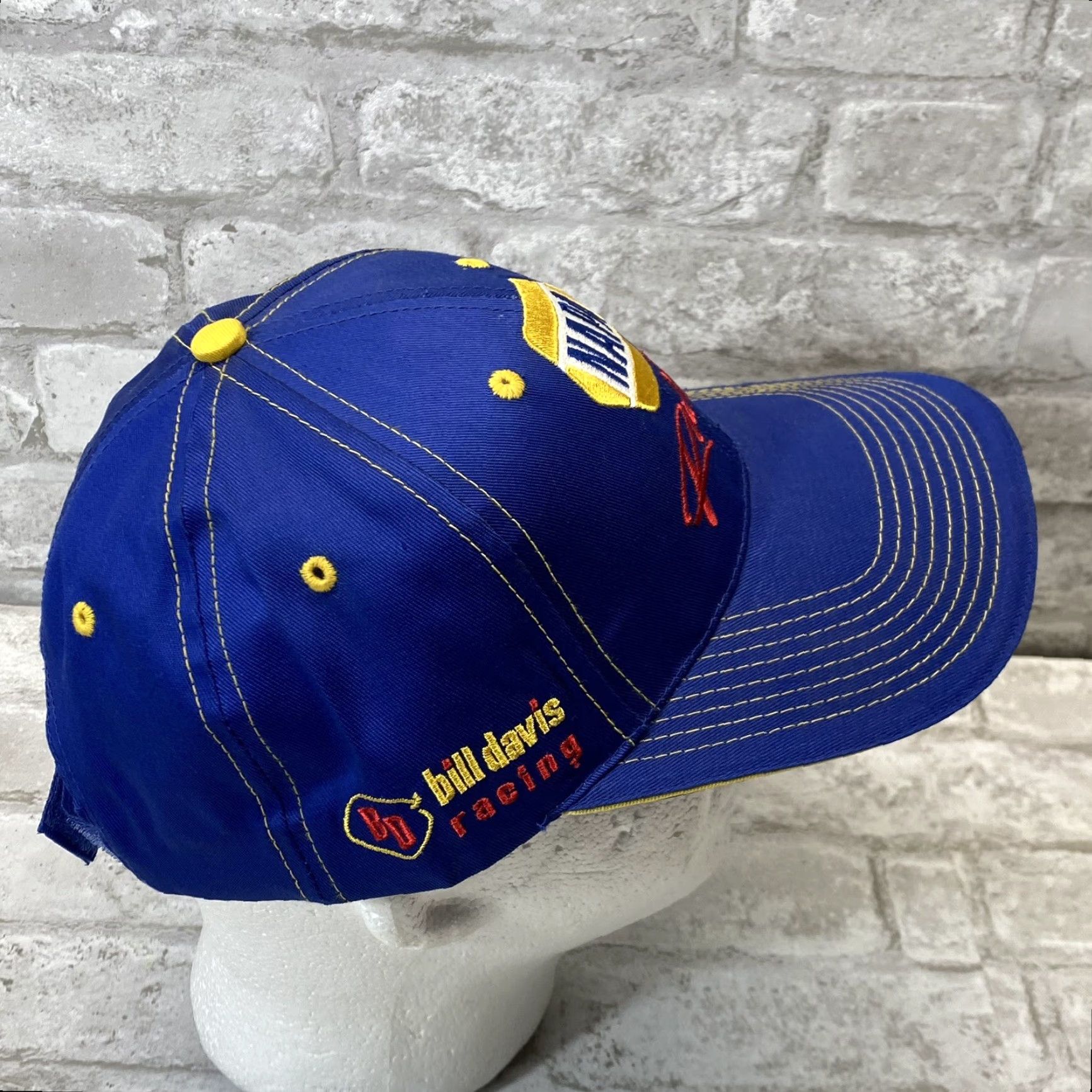 Vintage NAPA Bill Davis Racing Hat Michael Waltrip Racing Blue Baseball Cap Strap Back Men Adjustable Cap Size ONE SIZE - 7 Thumbnail