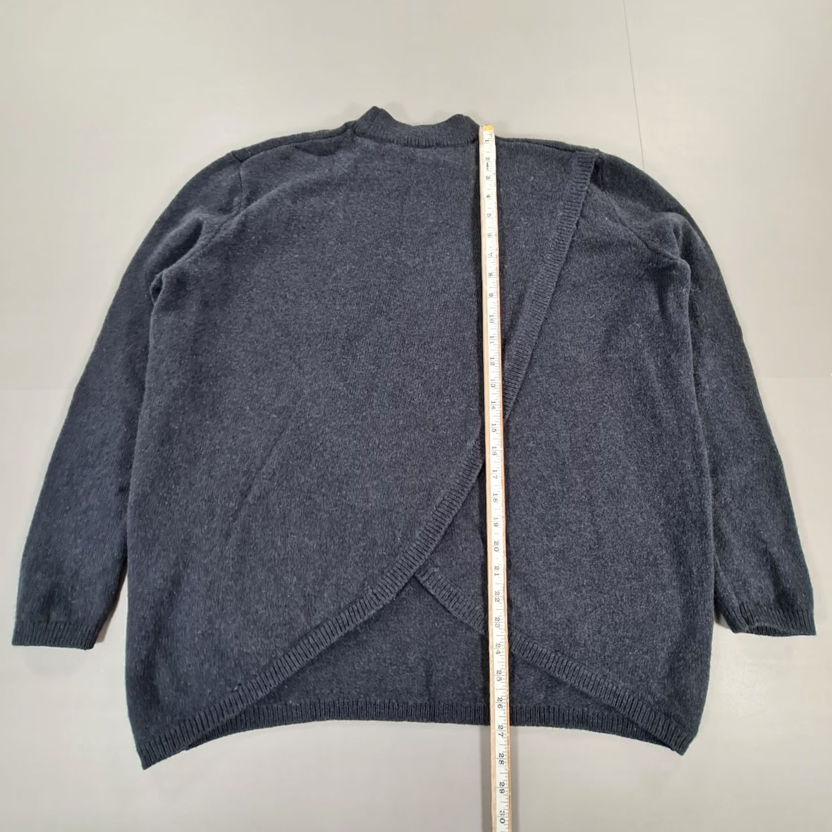 Cos COS Jumper Womens Medium Navy Blue 100% Wool Knit Relaxed Fit Open Back Size M / US 6-8 / IT 42-44 - 5 Thumbnail