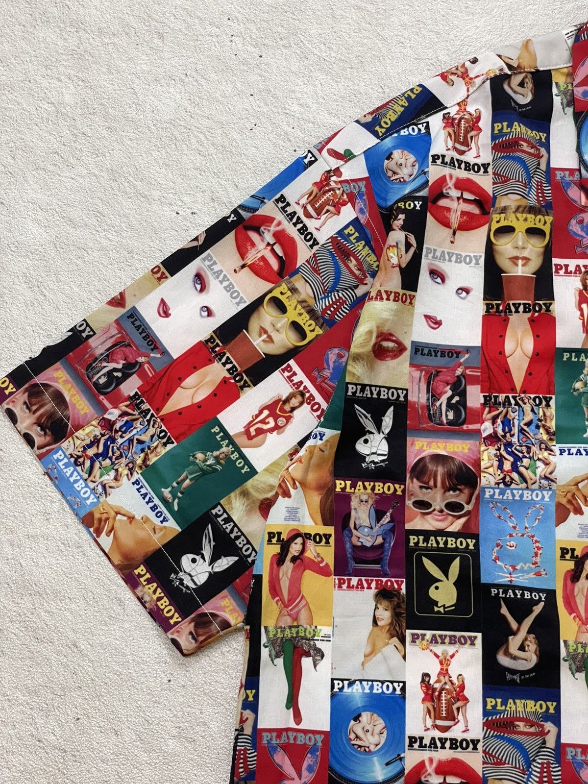 Hysteric Glamour 2000s Rare Playboy Collage AOP Hawaiian Shirt Vintage Y2K Size US XL / EU 56 / 4 - 3 Thumbnail
