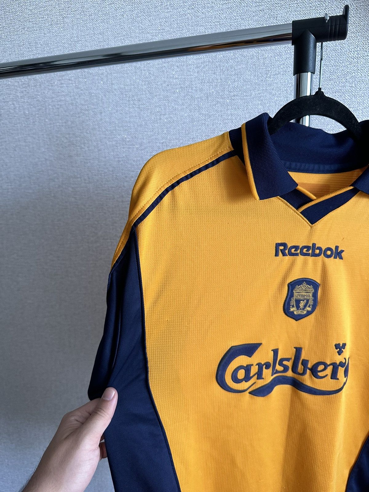 Reebok 2000/01 Reebok Liverpool FC Third Kit Soccer Jersey Size US L / EU 52-54 / 3 - 4 Thumbnail