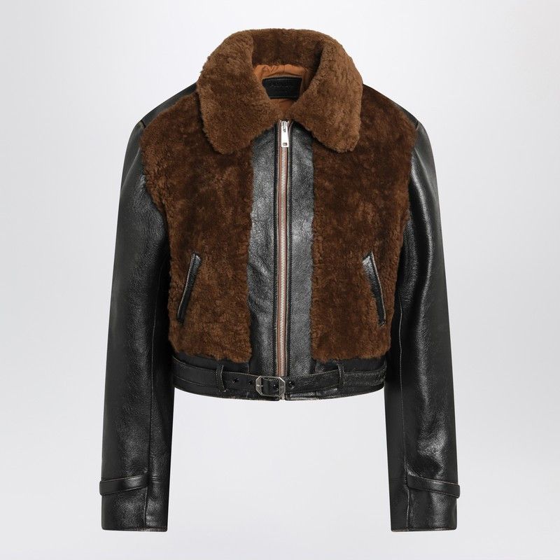 Prada Prada Black Leather And Sheepskin Jacket Size M / US 6-8 / IT 42-44 - 1 Thumbnail