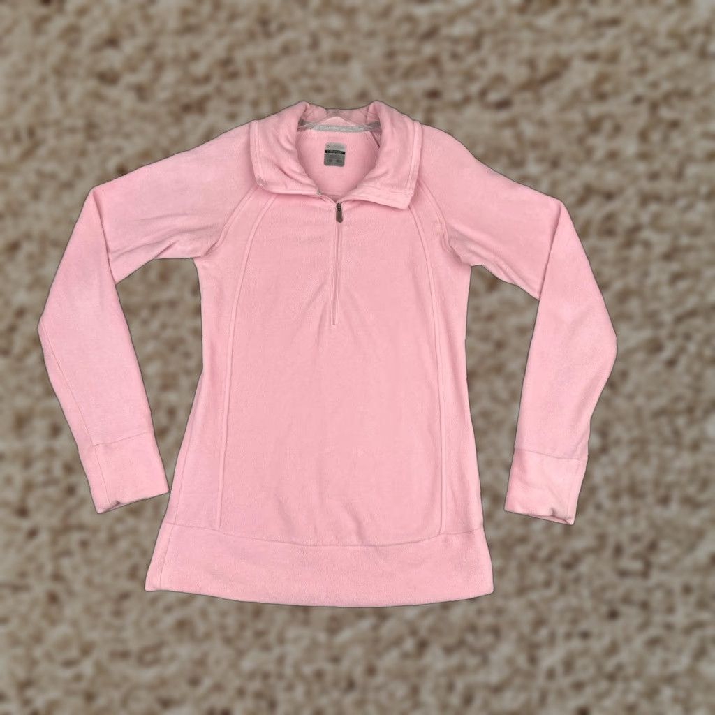 Pinko Columbia Titanium Fleece Sweater Womens Small Pink Quarter Zip Hiking Camping Size S / US 4 / IT 40 - 1 Thumbnail
