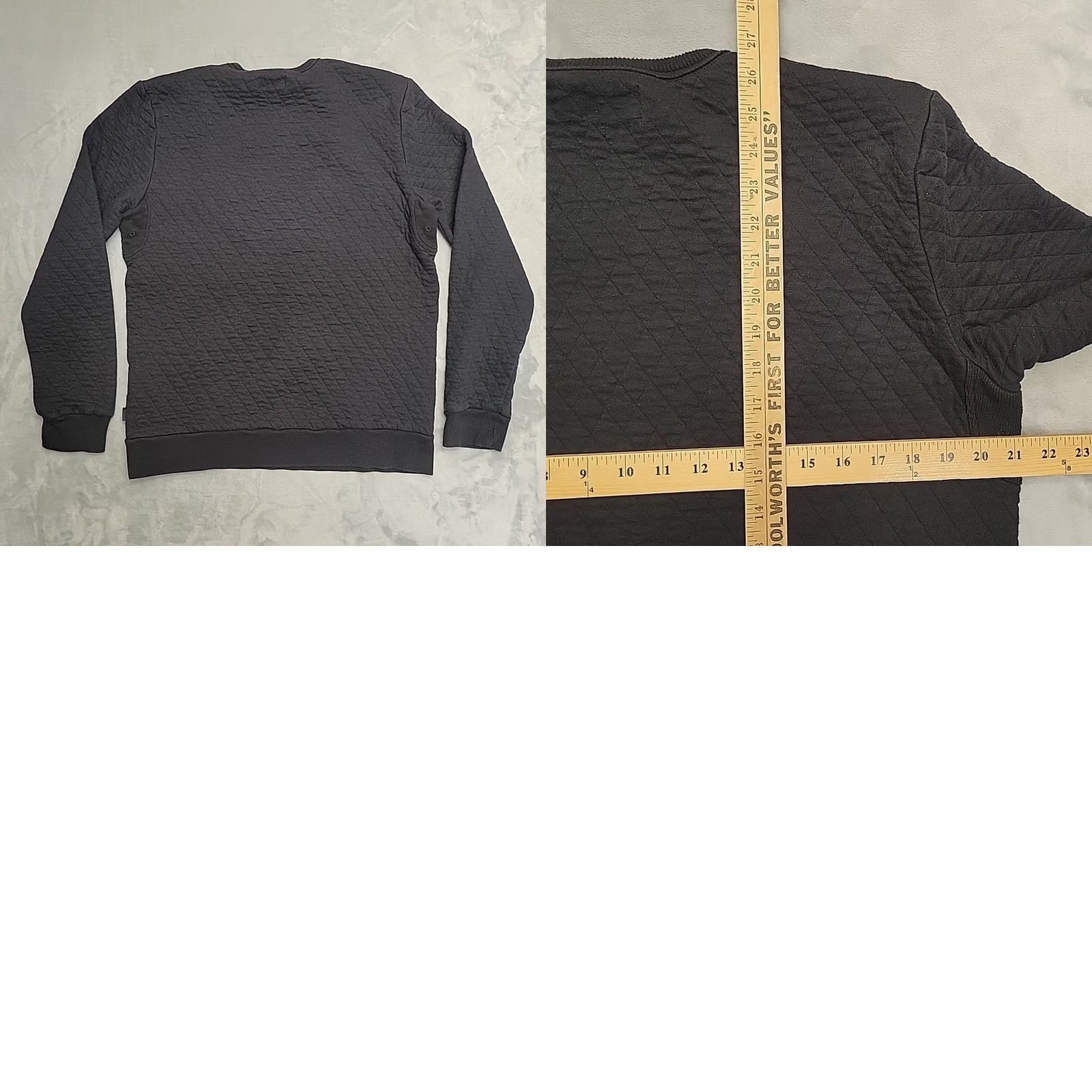 Converse Converse Sweatshirt Mens L Black Quilted Crewneck Pullover Heritage Jack Purcell Folded Logo Size US L / EU 52-54 / 3 - 8 Thumbnail