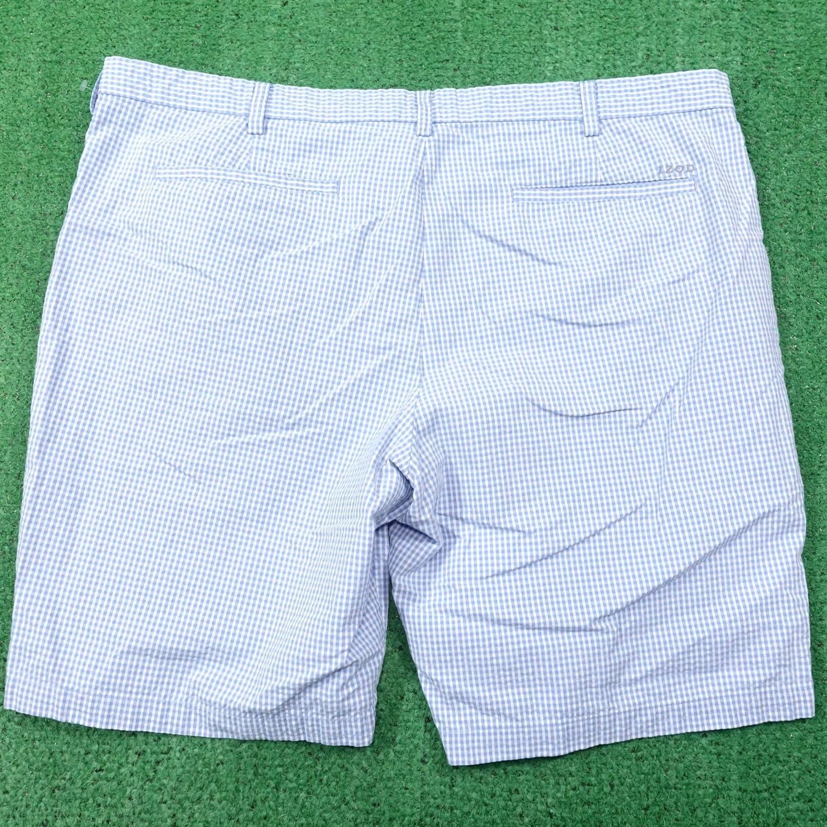 Izod IZOD Golf Shorts Mens 42 Blue Check Chino Cotton Polyester Pockets 10 Inseam Regular Front Flat Lightweight Easy Care Summer Mens Size US 42 / EU 58 - 4 Thumbnail