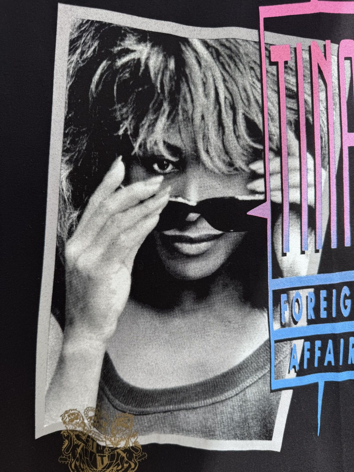 Band Tees Vintage 90s Tina Turner Foreign Affair Black T-shirt Tee Size US L / EU 52-54 / 3 - 6 Thumbnail