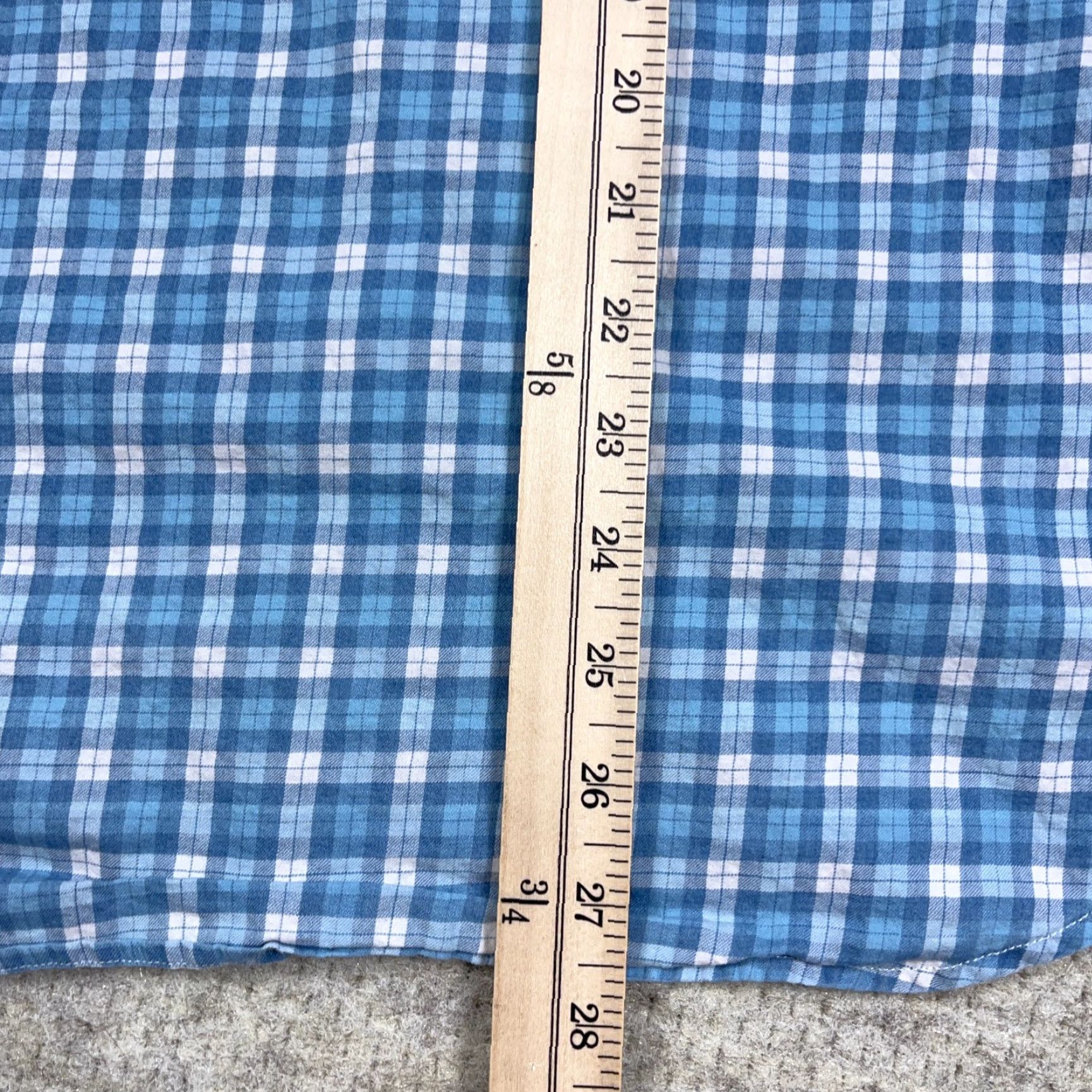 Faherty Faherty Shirt Men Small Blue Plaid Button-Up Lightweight Flannel Camp Adult Size US S / EU 44-46 / 1 - 7 Thumbnail