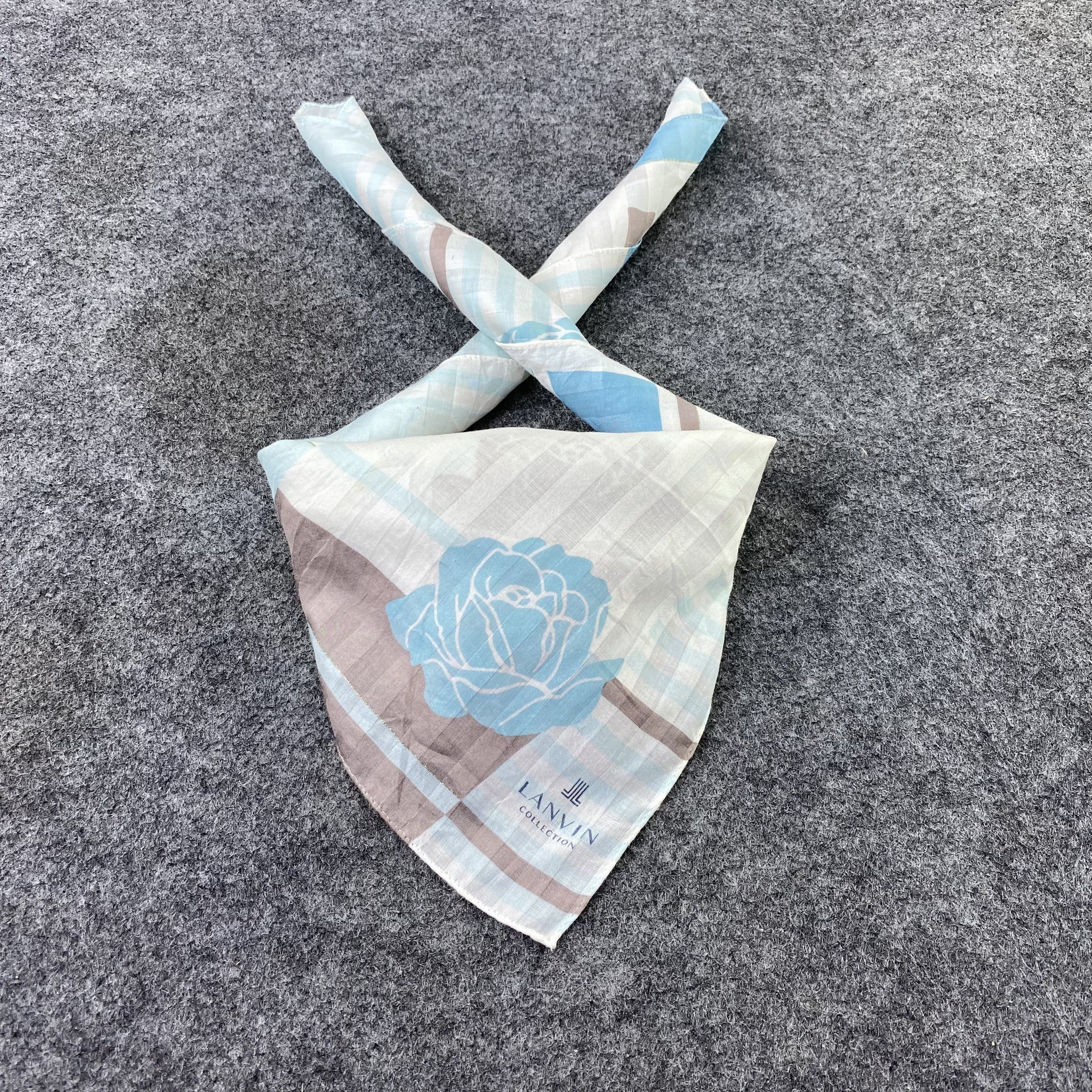 Lanvin × Vintage Lanvin Handkerchief / Bandana / Neckerchief /Headscarf-B1108 Size ONE SIZE - 2 Thumbnail