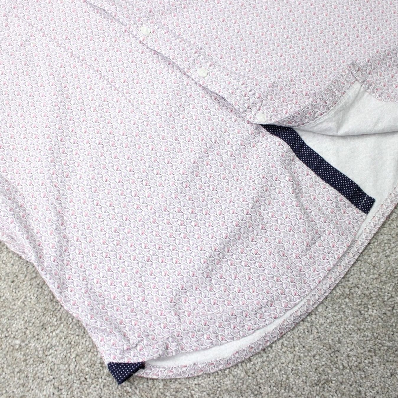 Gloverall Society of Threads Shirt Mens XL Pink Flamingos All Over Print S/S Button-Up Casual Vintage: No Graphic Print Size US XL / EU 56 / 4 - 7 Thumbnail