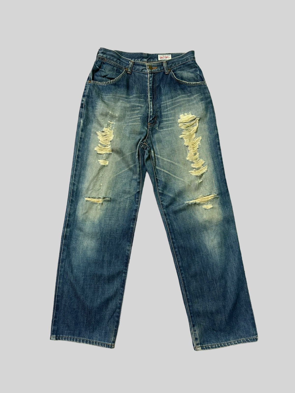 If Six Was Nine × Japanese Brand × Wrangler Vintage Lady Wrangler Baggy Distressed Denim Size US 27 - 1 Thumbnail