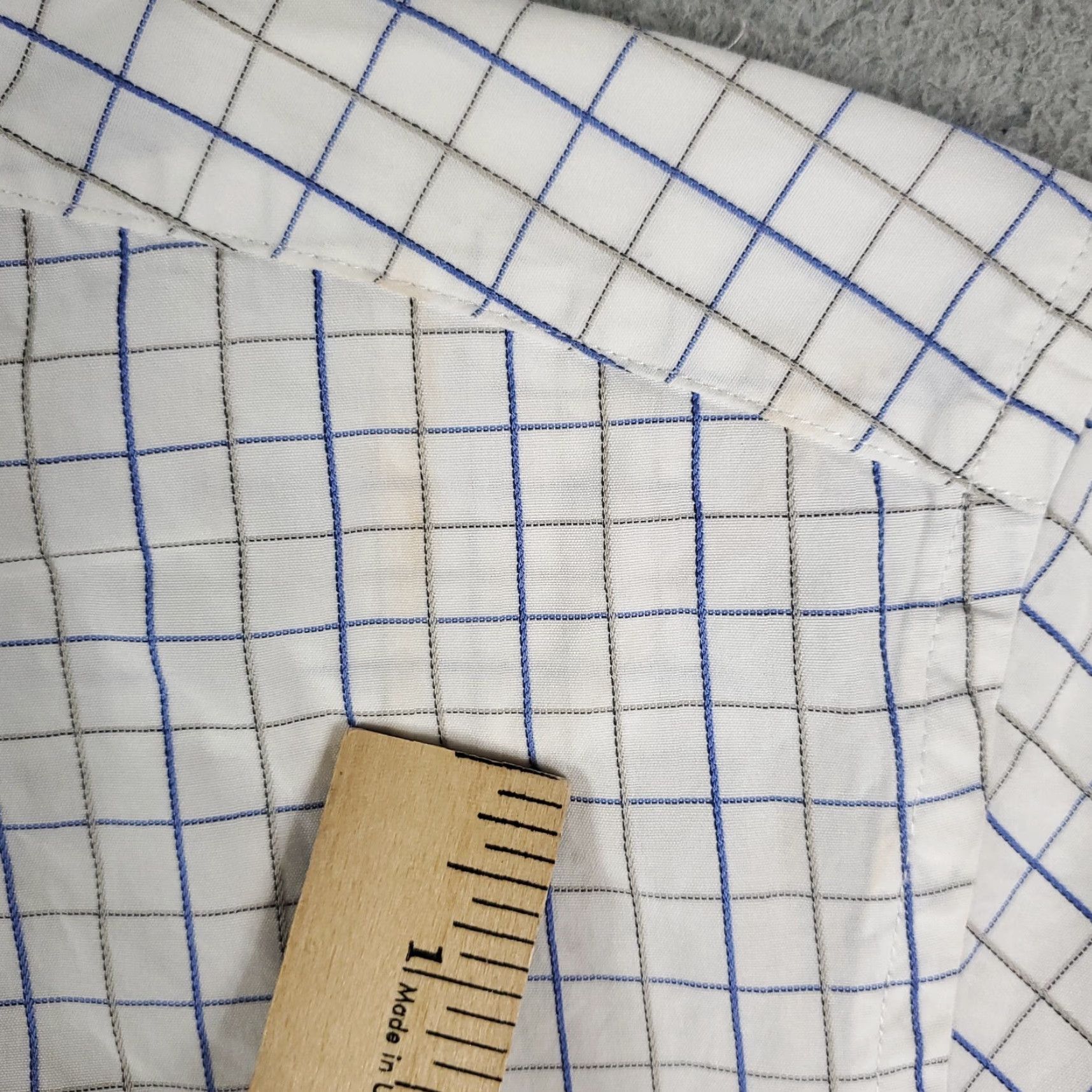 Tommy Hilfiger Tommy Hilfiger Check Button-Up Shirt Men's Large White Custom Fit Regular Sleeve Size US L / EU 52-54 / 3 - 7 Thumbnail