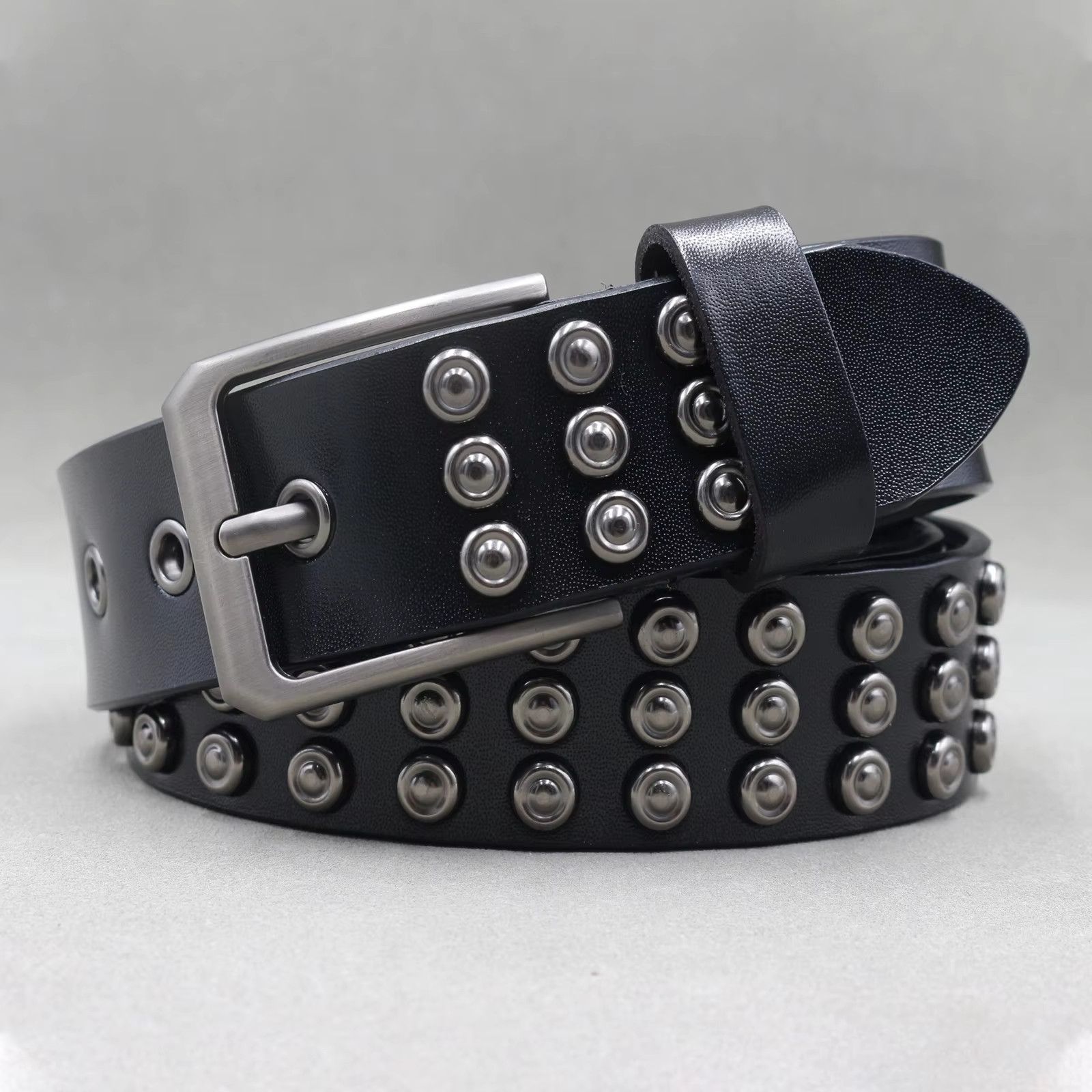 Jewelry Square Bead Rivet Belt Metal Pyramid Belt Size ONE SIZE - 2 Thumbnail