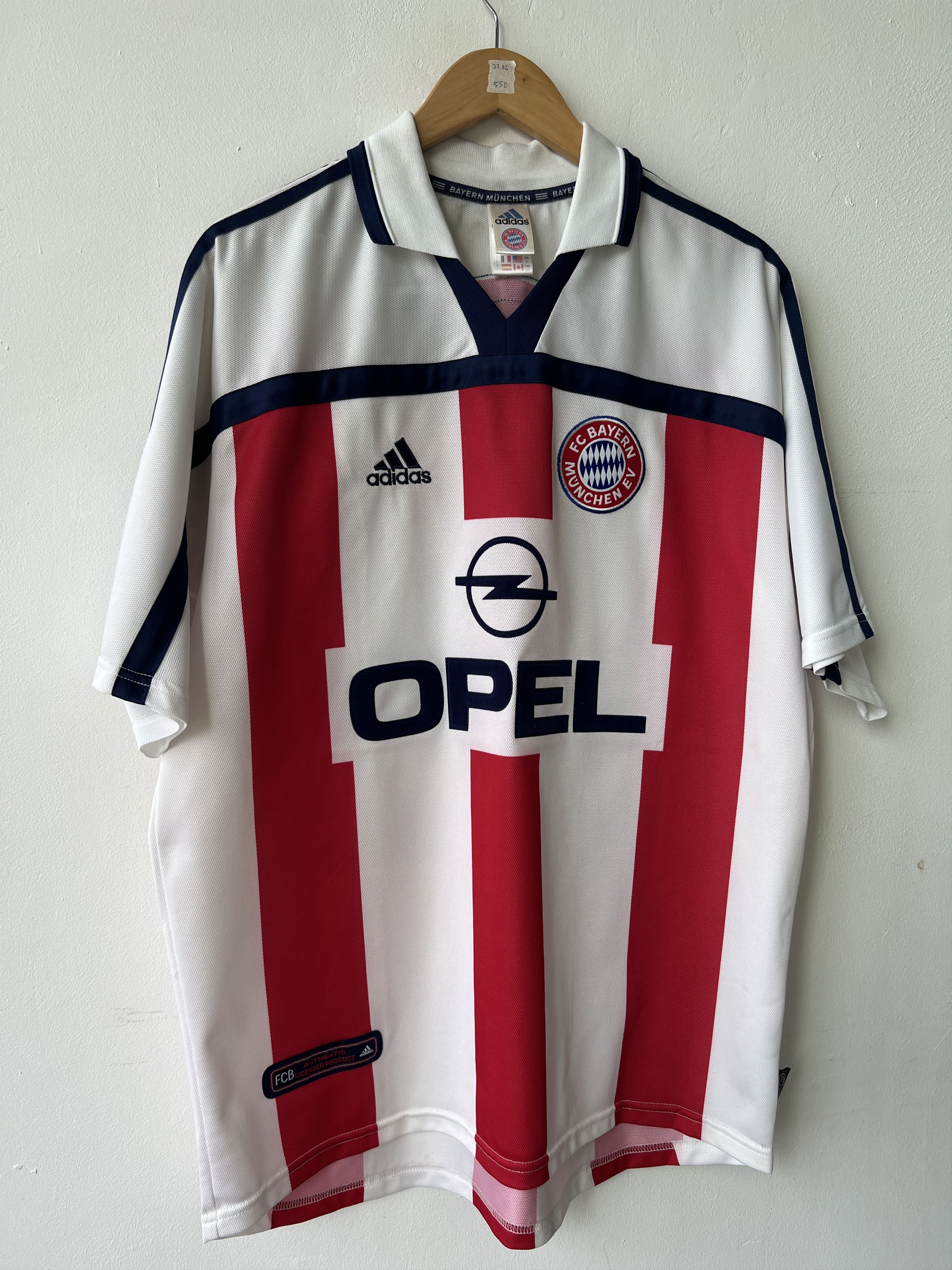 Adidas (L) Bayern Munich 2000-02 Away Kit Hargreaves #23 Size US L / EU 52-54 / 3 - 9 Thumbnail