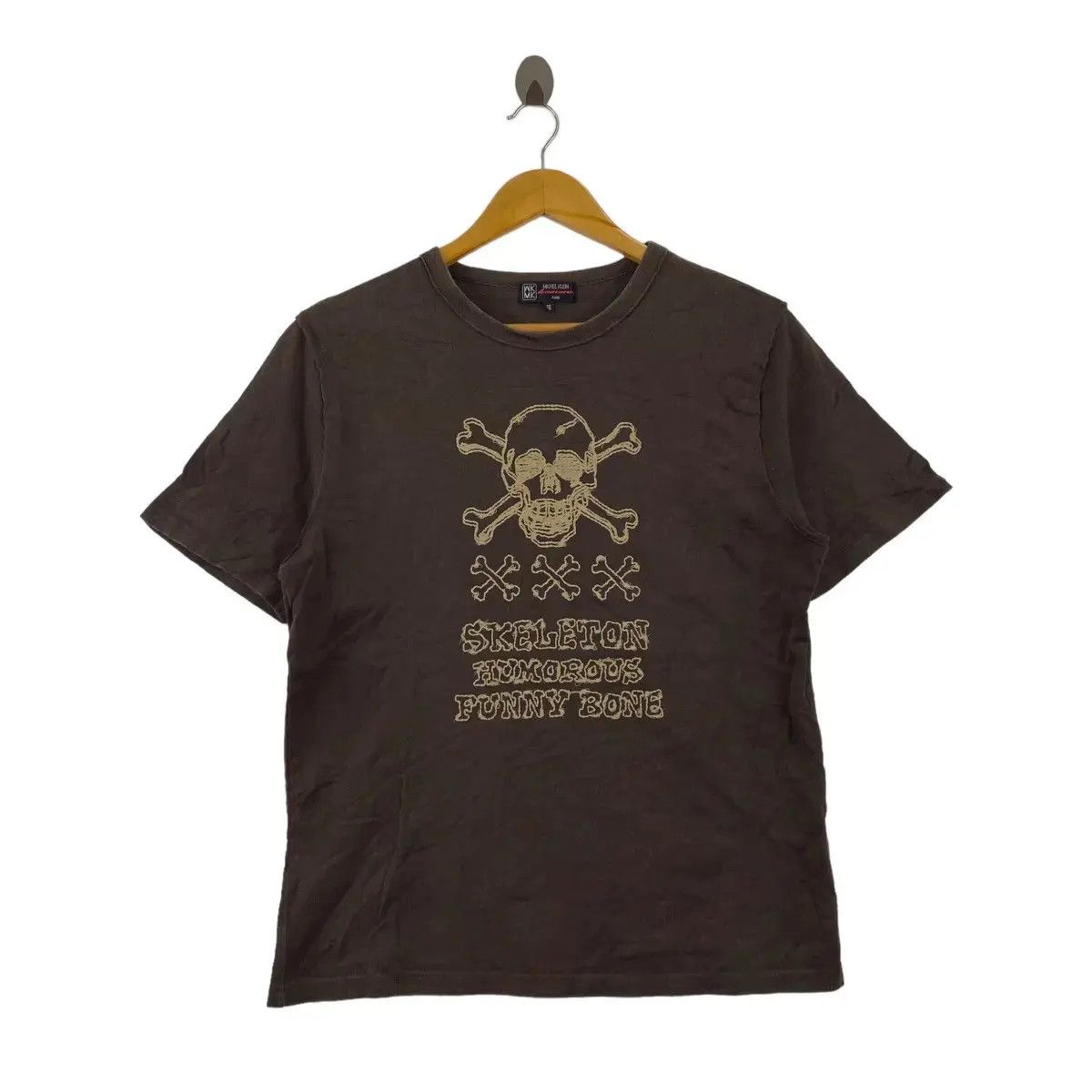 Vintage Vintage MK KLEIN PARIS Skeleton Funny Bones Tee Shirt Top Size US S / EU 44-46 / 1 - 1 Thumbnail