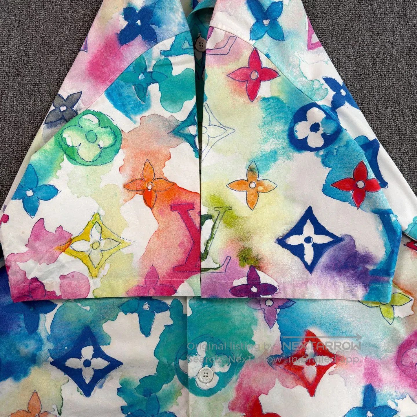 Louis Vuitton LV Ink Print Short Sleeve Shirt. Size US L / EU 52-54 / 3 - 6 Thumbnail