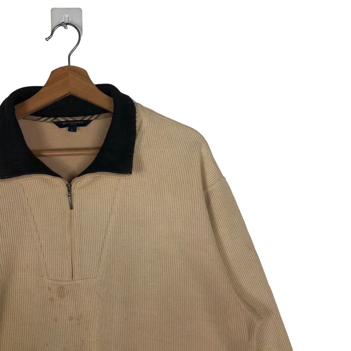 Burberry 🔥90’s Vintage Burberry Collar Sweatshirt Knit Streetwear Size US L / EU 52-54 / 3 - 4 Thumbnail