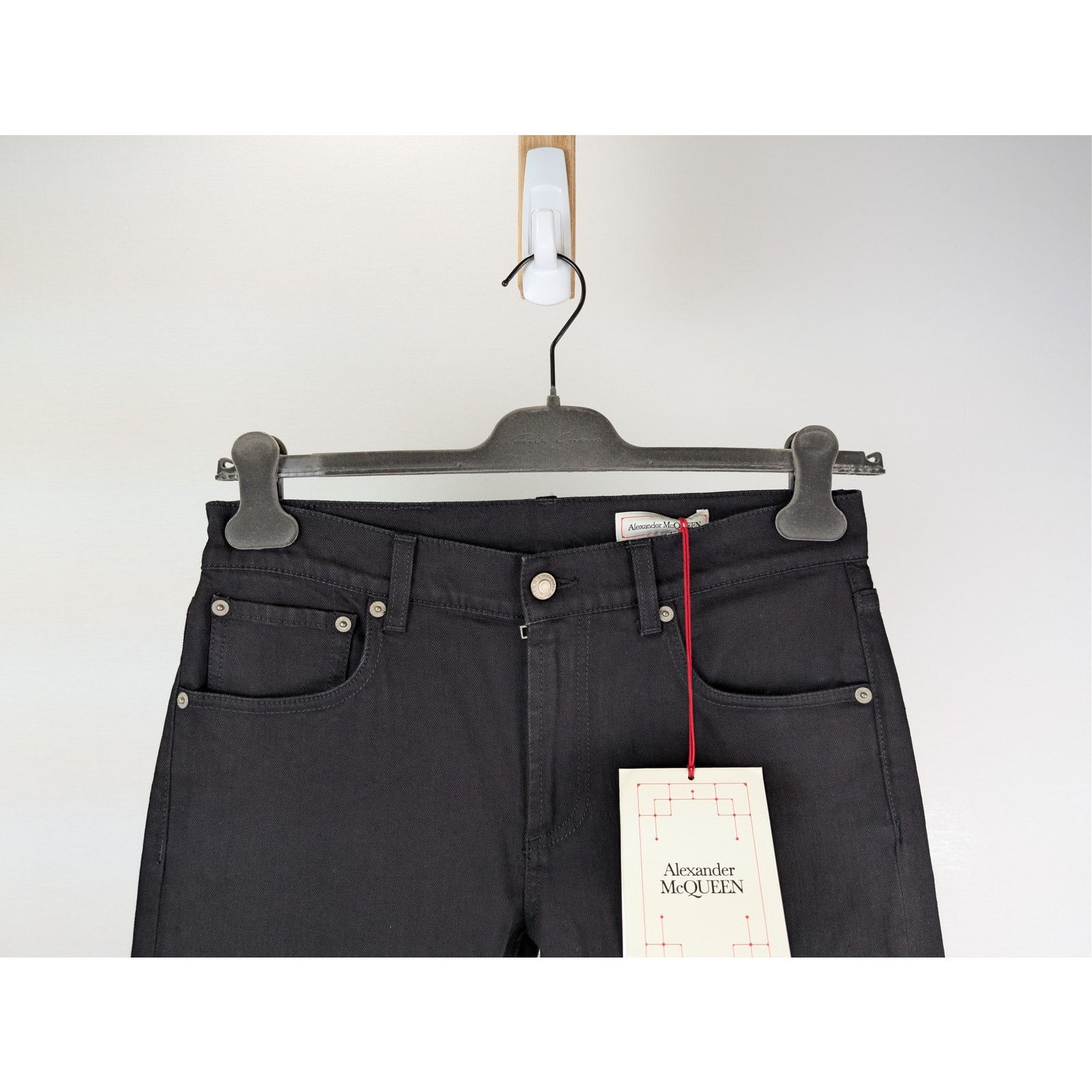 Alexander McQueen o1rshd1 Organic Matte Black Denim Jean in Black Size US 30 / EU 46 - 5 Thumbnail
