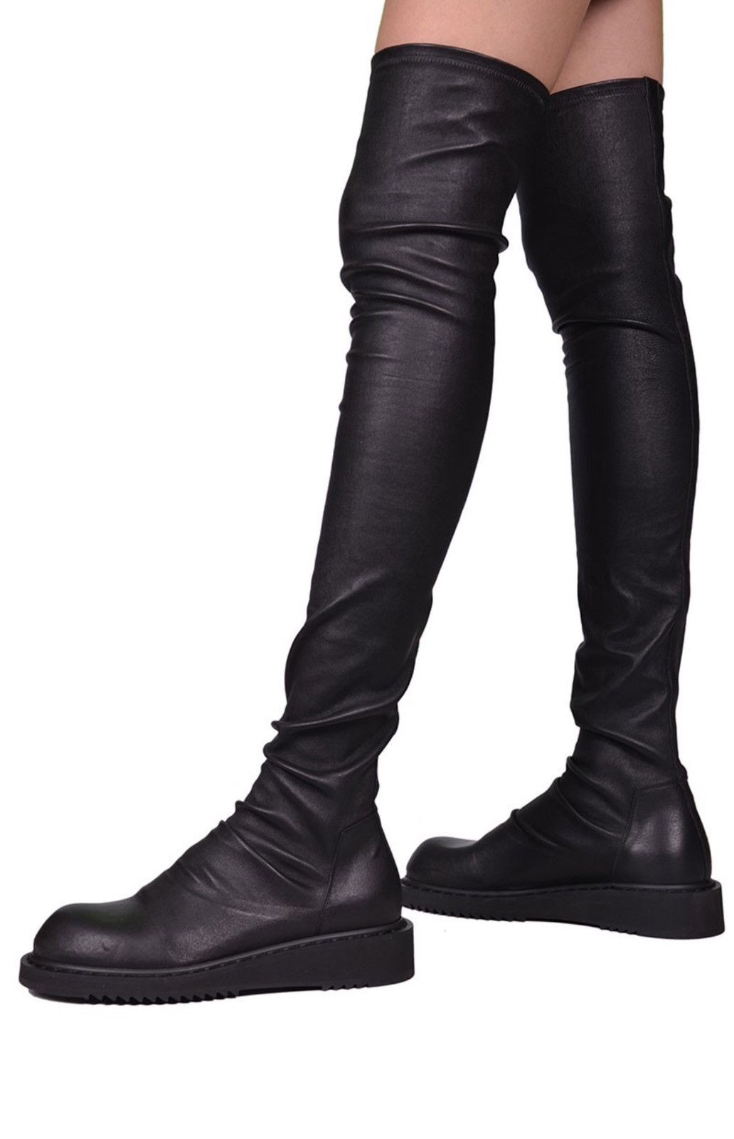 Rick Owens RICK OWENS CREEPER STRETCH LEATHER STOCKING BOOTS Size US 10 / IT 40 - 4 Thumbnail