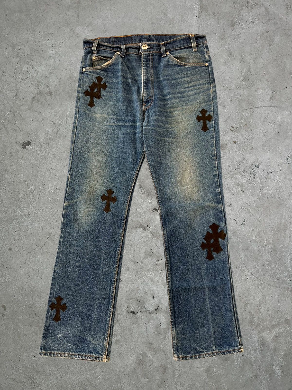 Chrome Hearts Chrome Hearts Leather Patch Jeans Size US 34 / EU 50 - 3 Thumbnail