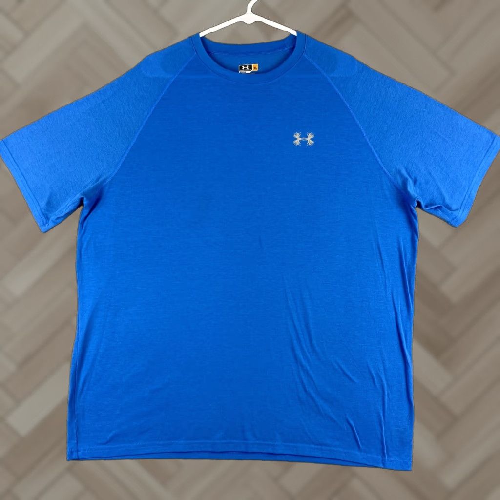 Under Armour Under Armour HeatGear Light Short Sleeve T-Shirt Mens XL White Logo Size US XL / EU 56 / 4 - 1 Thumbnail