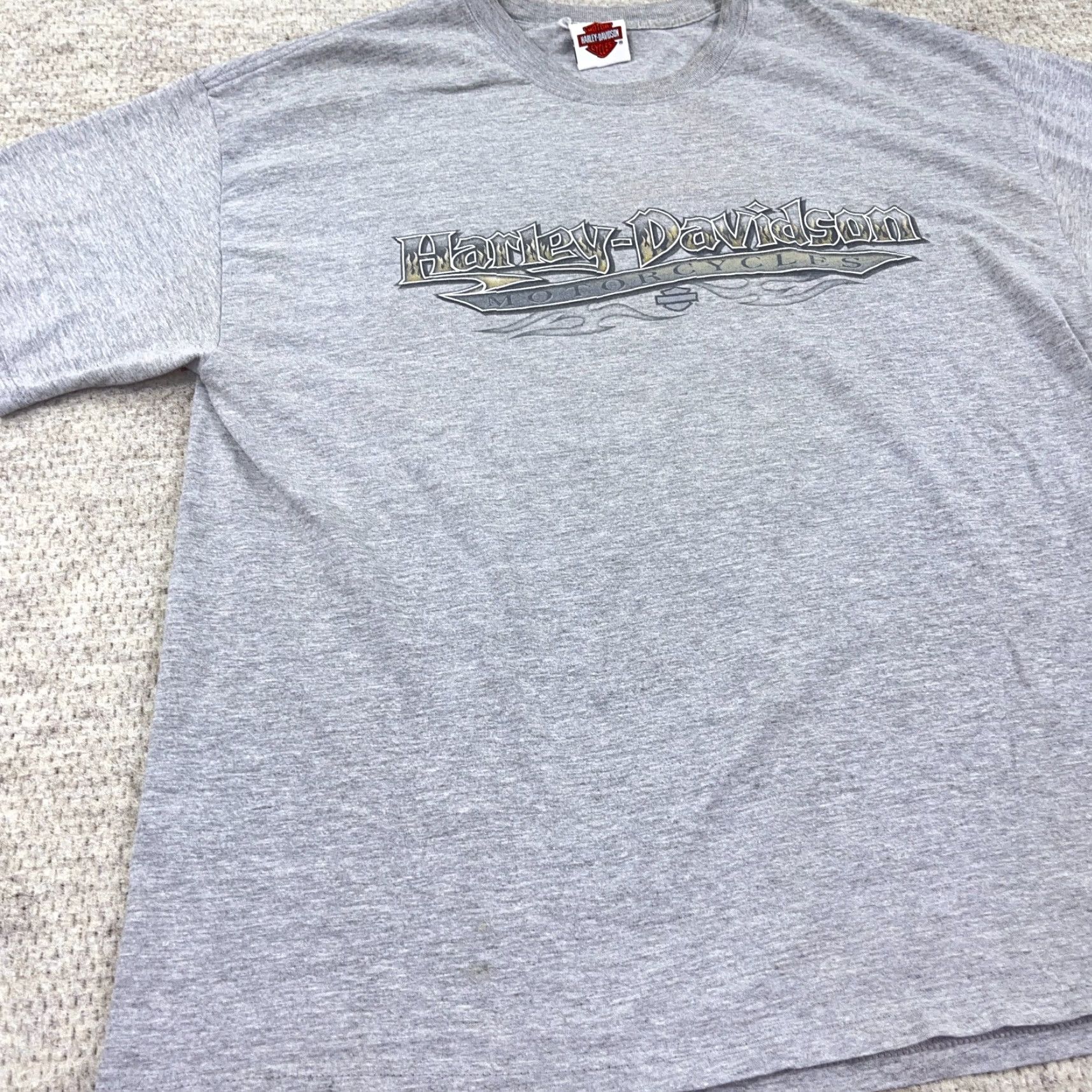 Harley Davidson Harley-Davidson Shirt Men XL Gray Biker Tee Eagle Nature Fire Flames Y2K Adult Size XL Gray Harley-Davidson Shirt Mens XL Gray 80s Retro Vintage? Size US XL / EU 56 / 4 - 5 Thumbnail