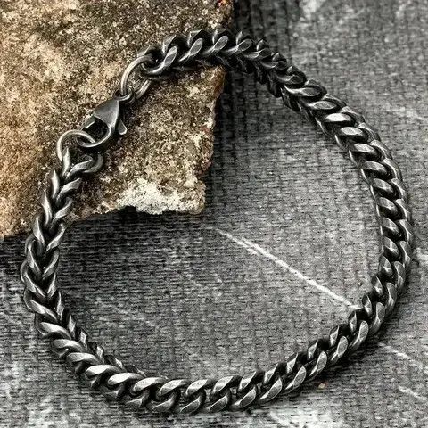 Jewelry 19 CM Length Round Chain Bracelet Size ONE SIZE - 3 Thumbnail