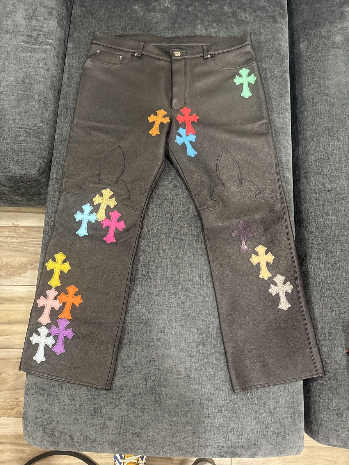 Chrome Hearts leather chrome hearts pants Size US 40 / EU 56 - 2 Thumbnail