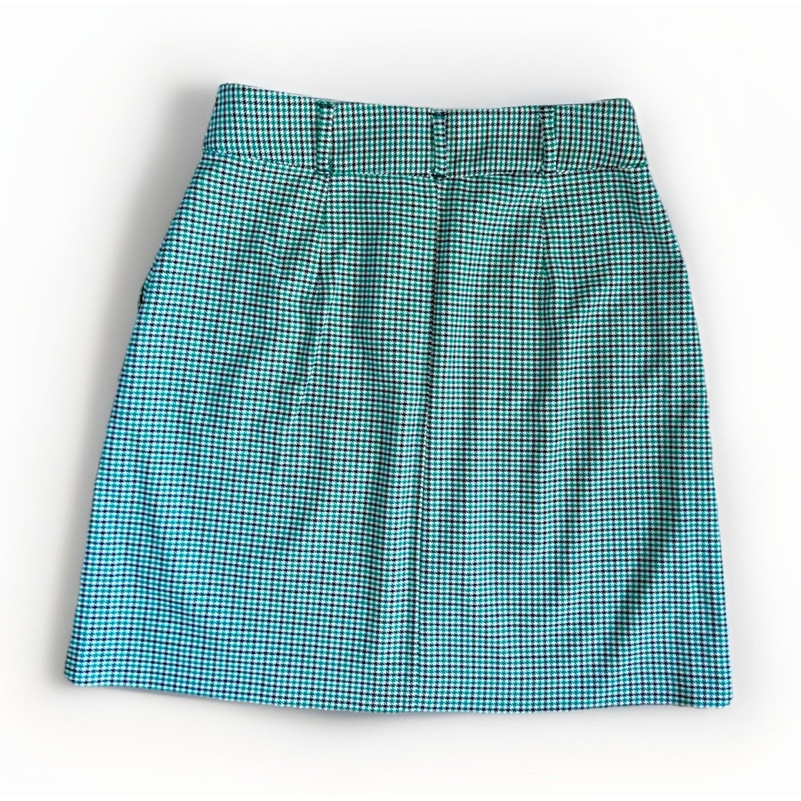 Banana Republic Banana Republic Houndstooth Pencil Skirt White (Size 2 Tall) Size 26" / US 2 / IT 38 - 6 Thumbnail
