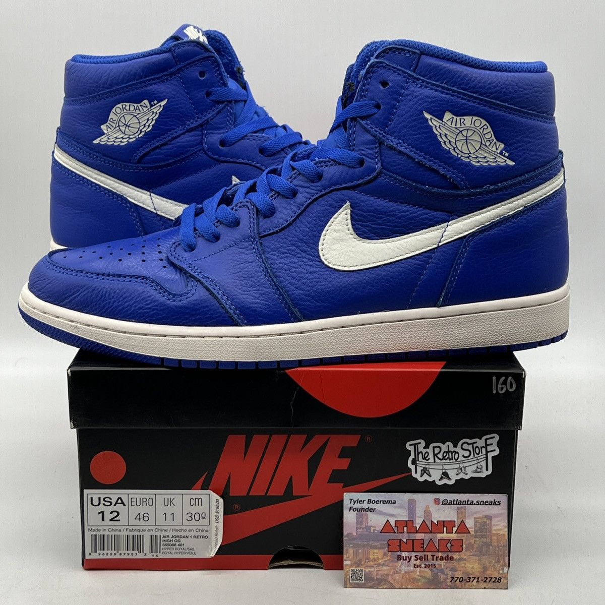 size jordan 1 hyper royal