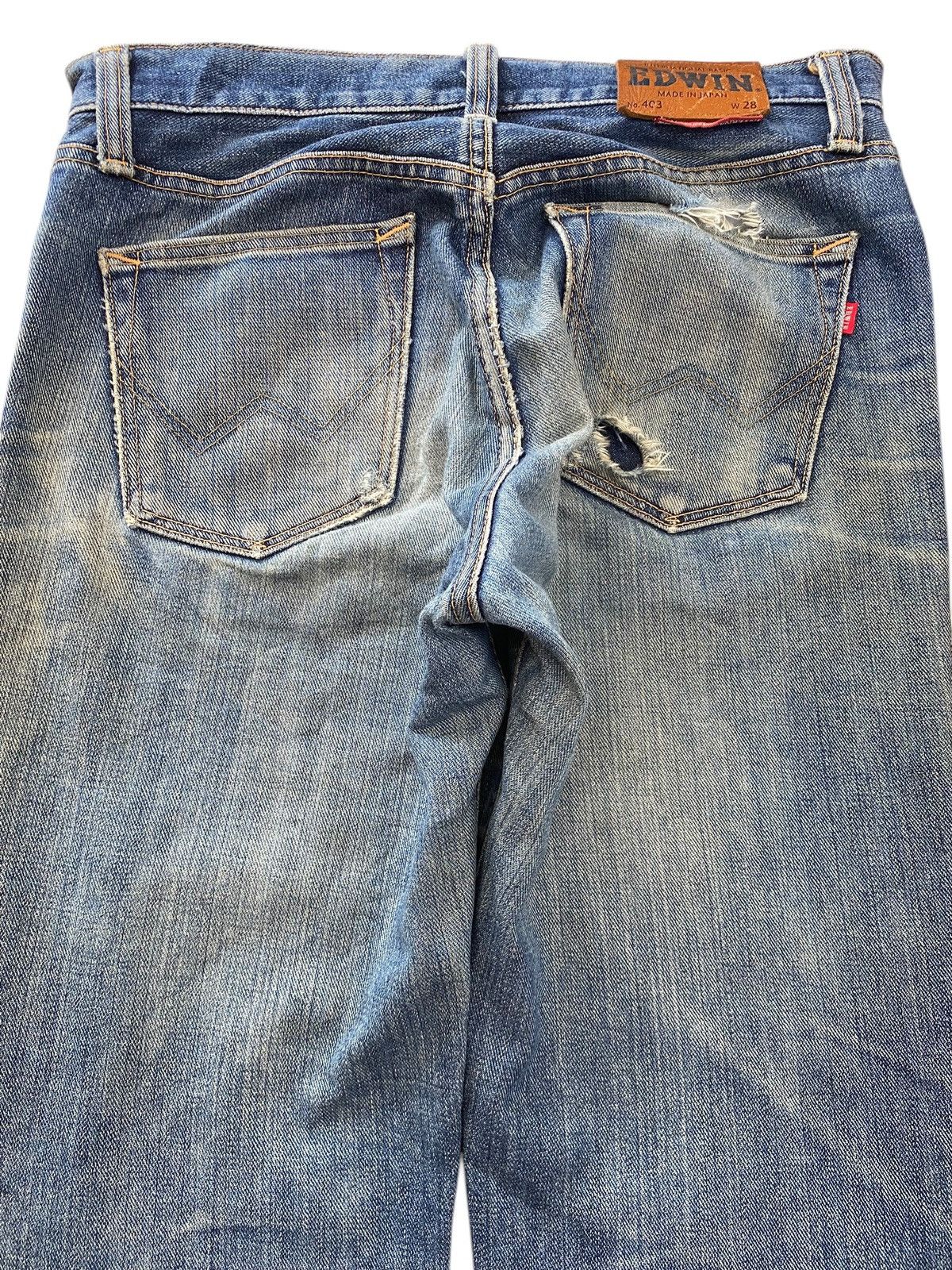 Edwin Edwin Faded Wash Whiskered Style Straight Leg Jeans Size US 30 / EU 46 - 4 Thumbnail