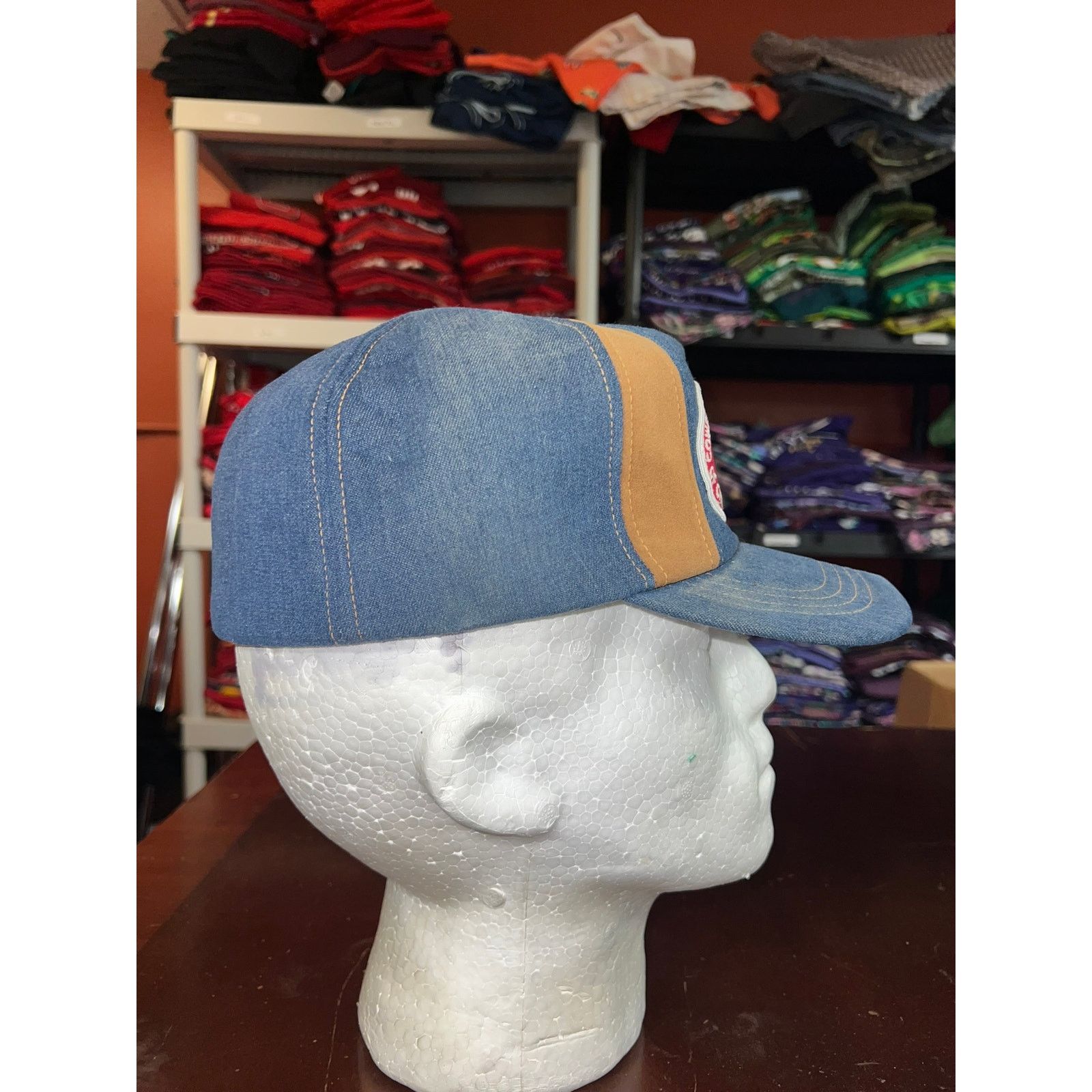 Vintage Vintage Denim Jesus Hat Cowboy Charter Fellowship VTG 80s OS Size ONE SIZE - 6 Thumbnail