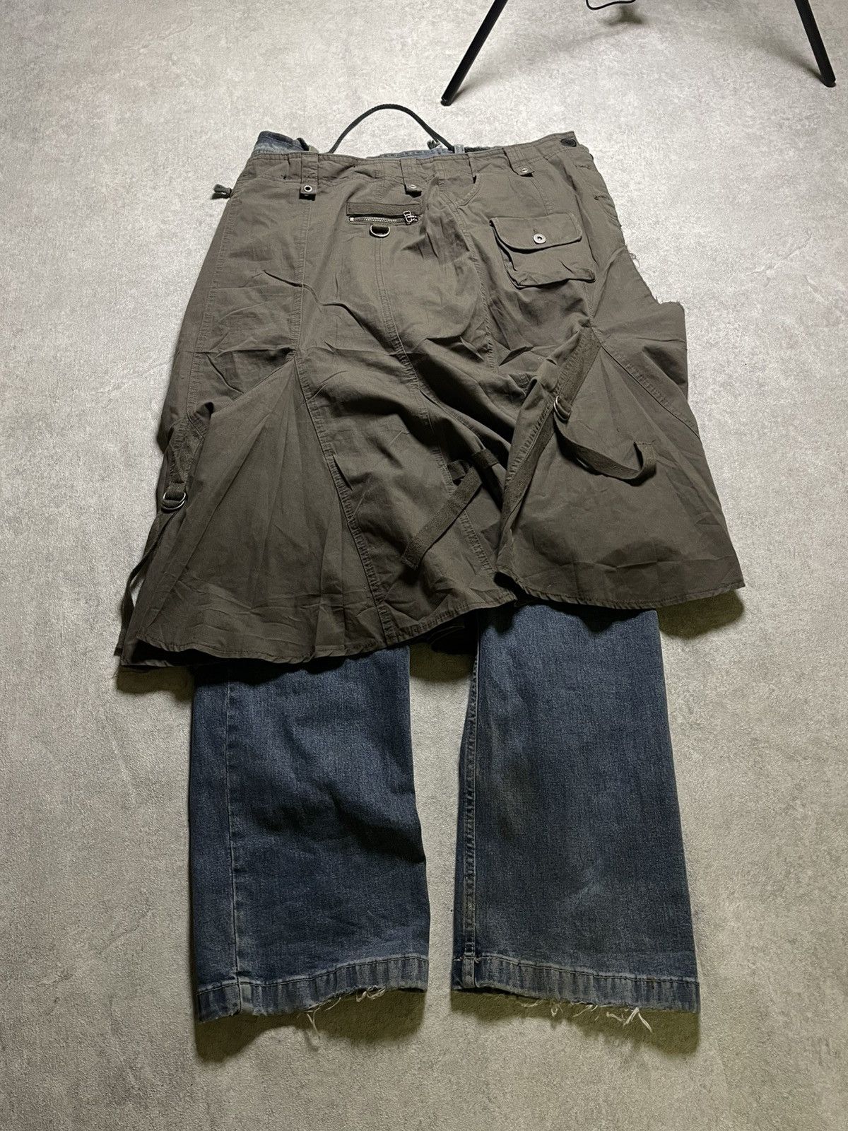 14th Addiction 2000s Skull 14th Addiction Flared Jeans Mud Wash Distressed Size US 34 / EU 50 - 12 Thumbnail