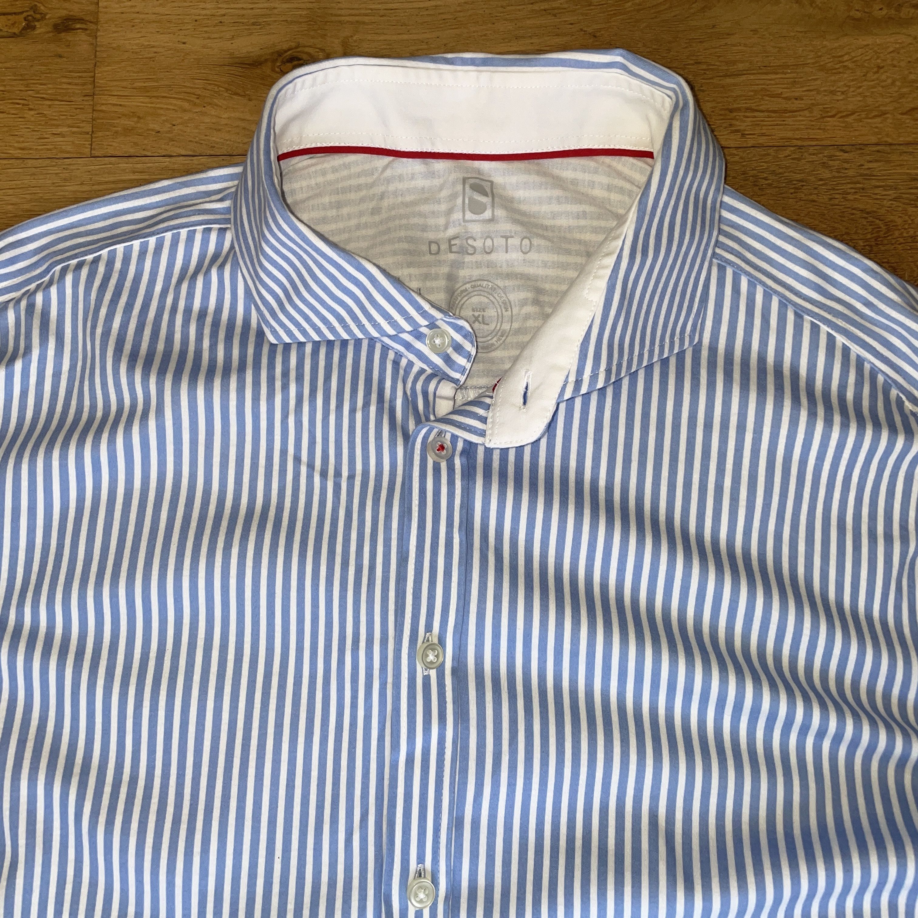 Other Desoto Men's Fashionable Elegant Striped Shirt Size XL Size US XL / EU 56 / 4 - 3 Thumbnail