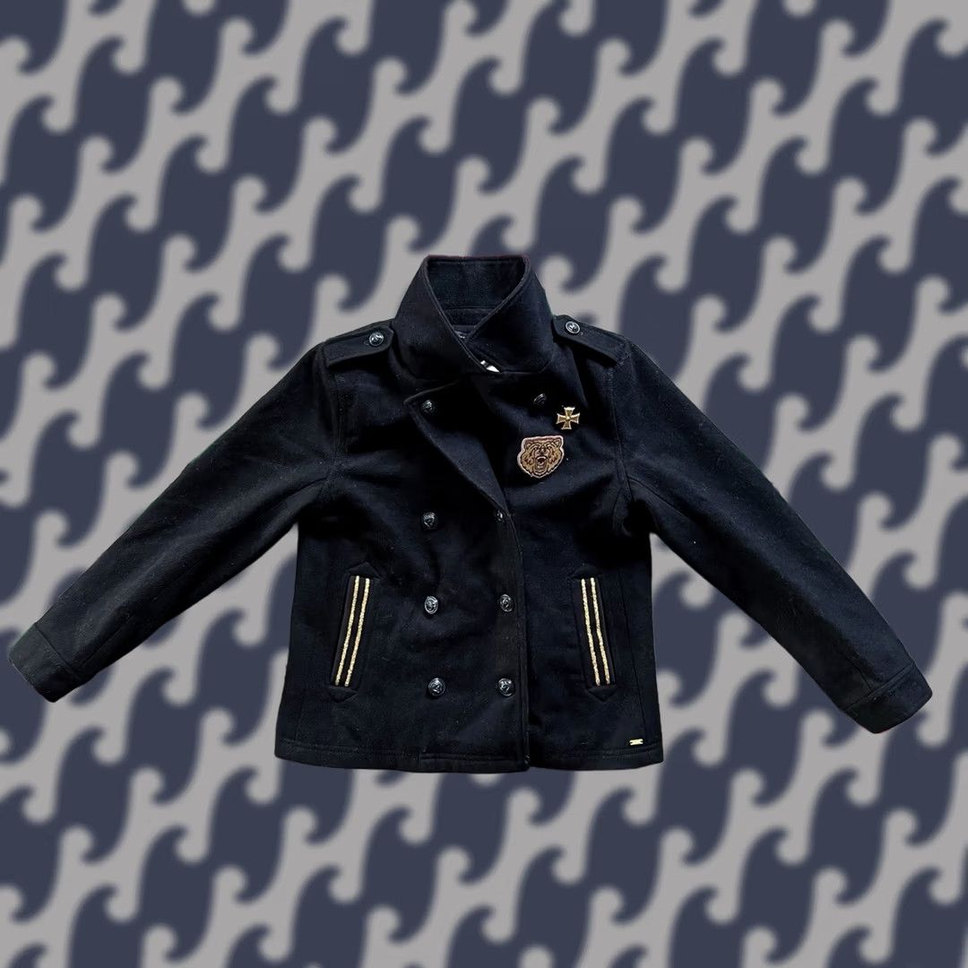 Tommy Hilfiger Tommy Hilfiger Blazer Womens Medium Navy Crest Double Breasted D5 Size M / US 6-8 / IT 42-44 - 1 Thumbnail